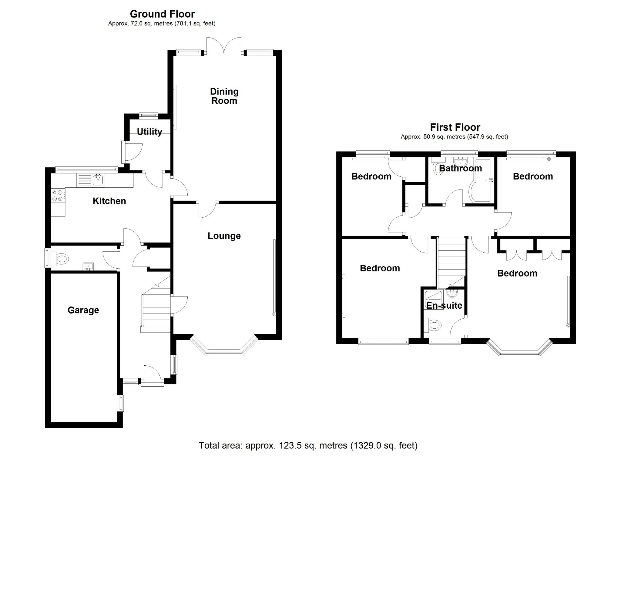 4 bedroom detached house SSTC in Solihull - Floorplan 1.