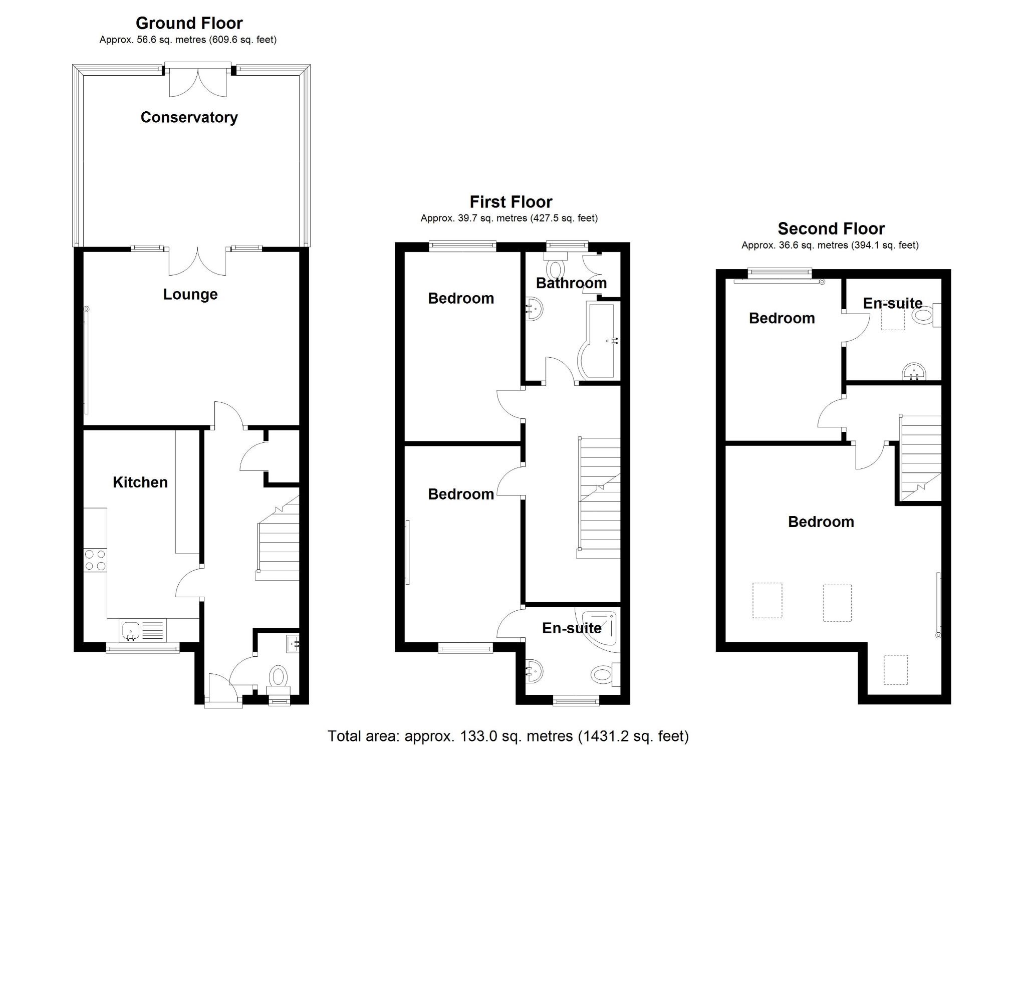 4 bedroom semi-detached house SSTC in Solihull - Floorplan 1.