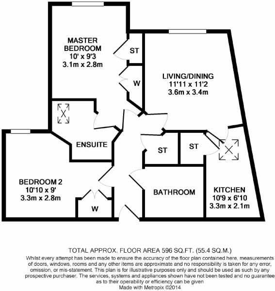 2 bedroom apartment flat/apartment To Let in Solihull - Floorplan 1.