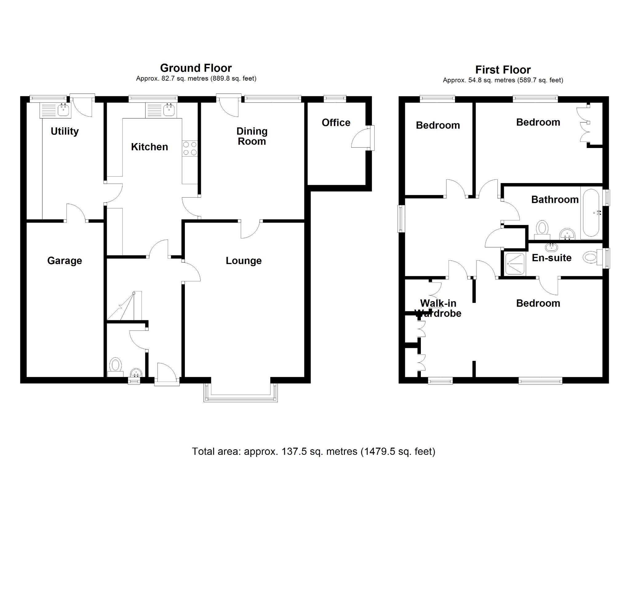 4 bedroom detached house SSTC in Solihull - Floorplan 1.