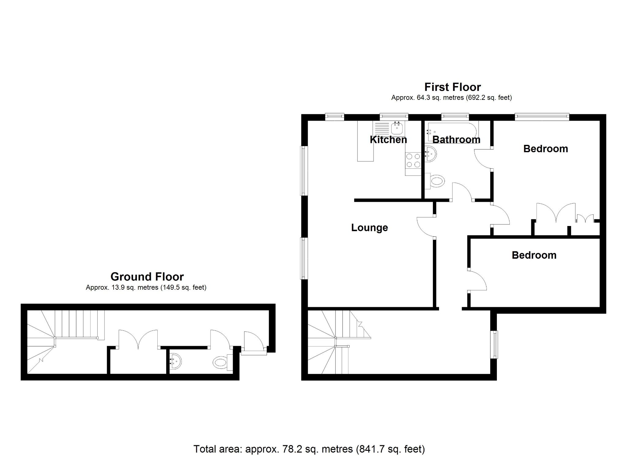 2 bedroom apartment flat/apartment SSTC in Solihull - Floorplan 1.