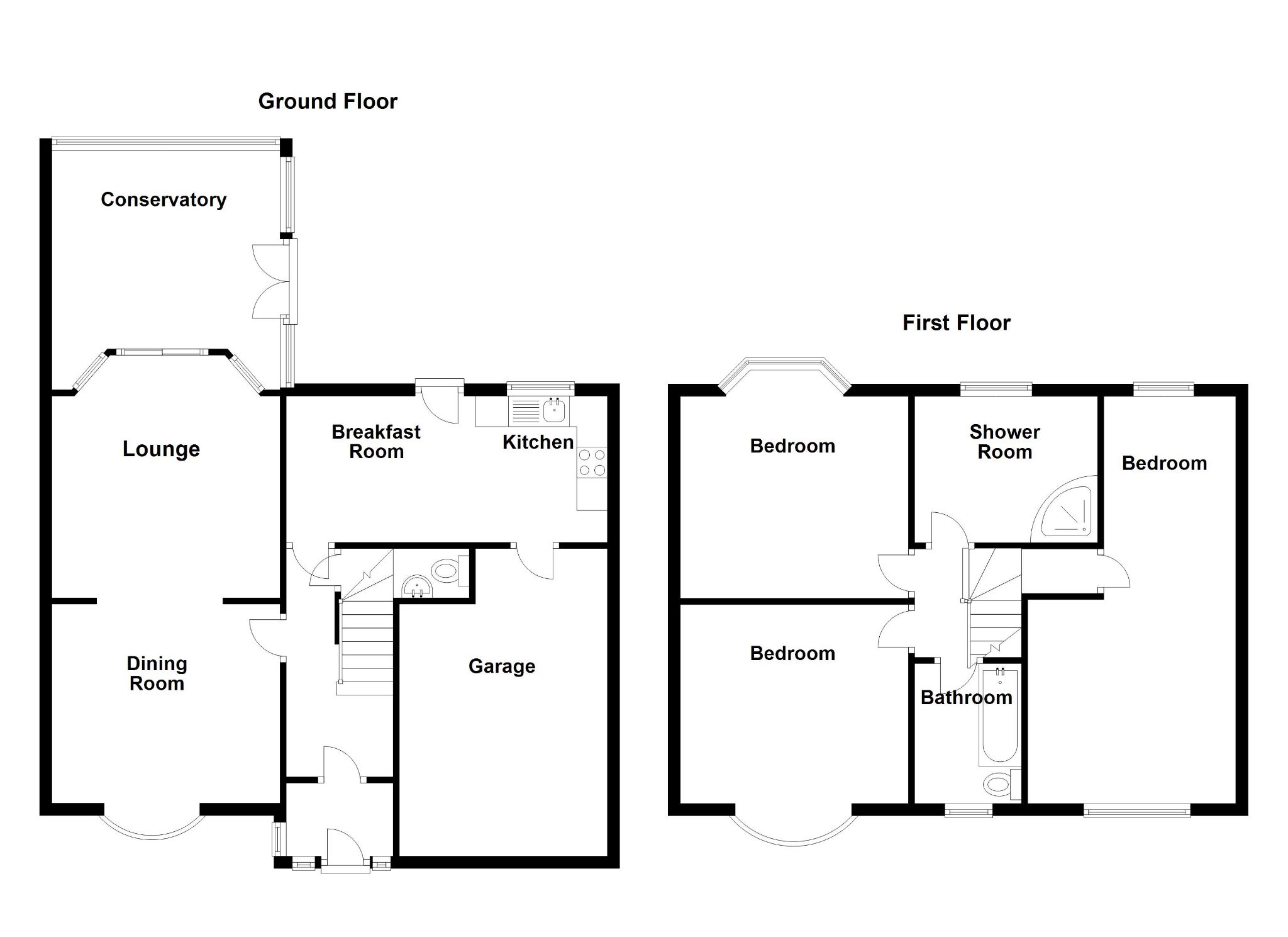 3 bedroom semi-detached house SSTC in Solihull - Floorplan 1.