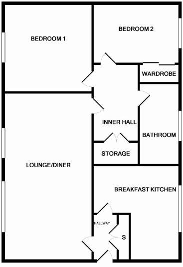 2 bedroom apartment flat/apartment SSTC in Solihull - Floorplan 1.
