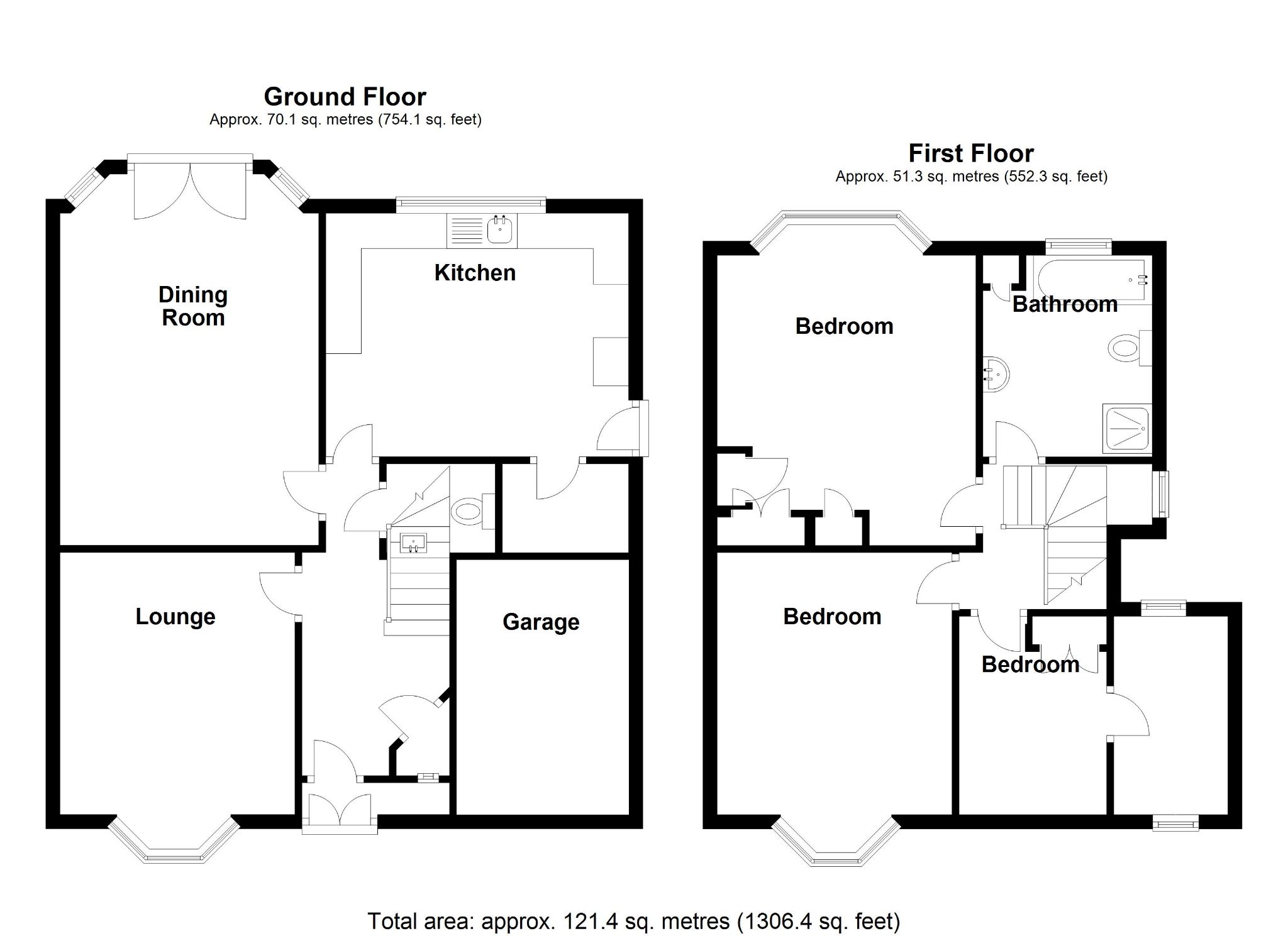 3 bedroom semi-detached house SSTC in Solihull - Floorplan 1.
