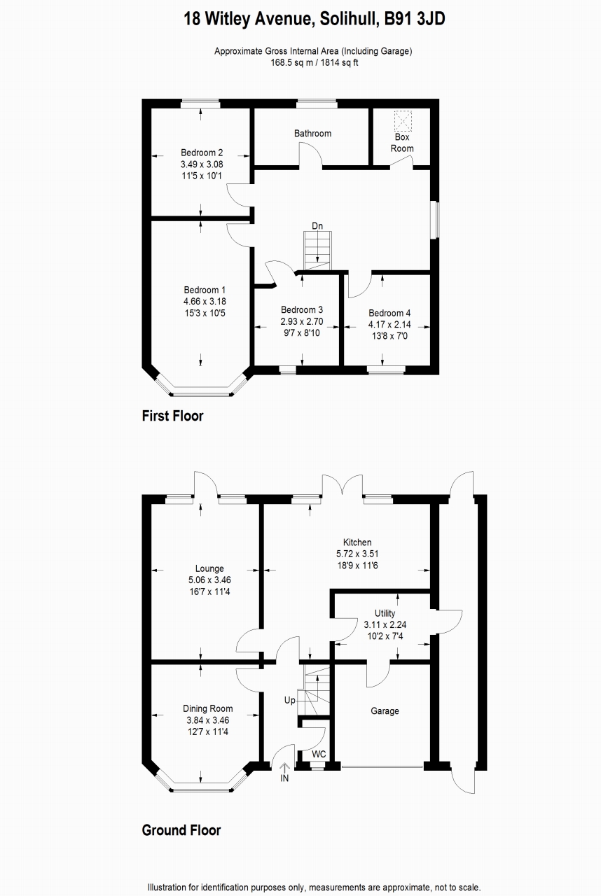 4 bedroom semi detached house SSTC in Solihull - Floorplan 1.