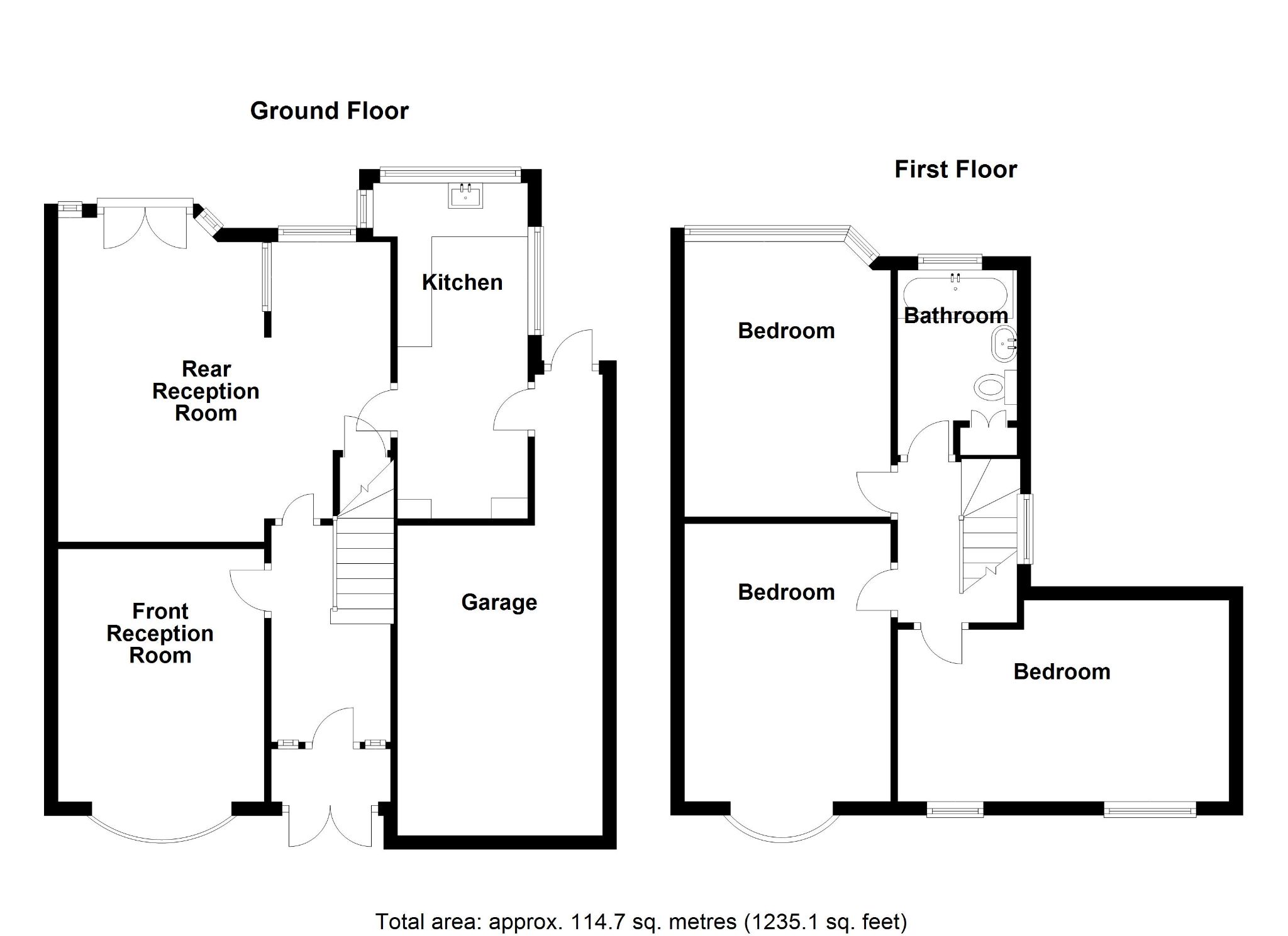 3 bedroom semi-detached house SSTC in Solihull - Floorplan 1.