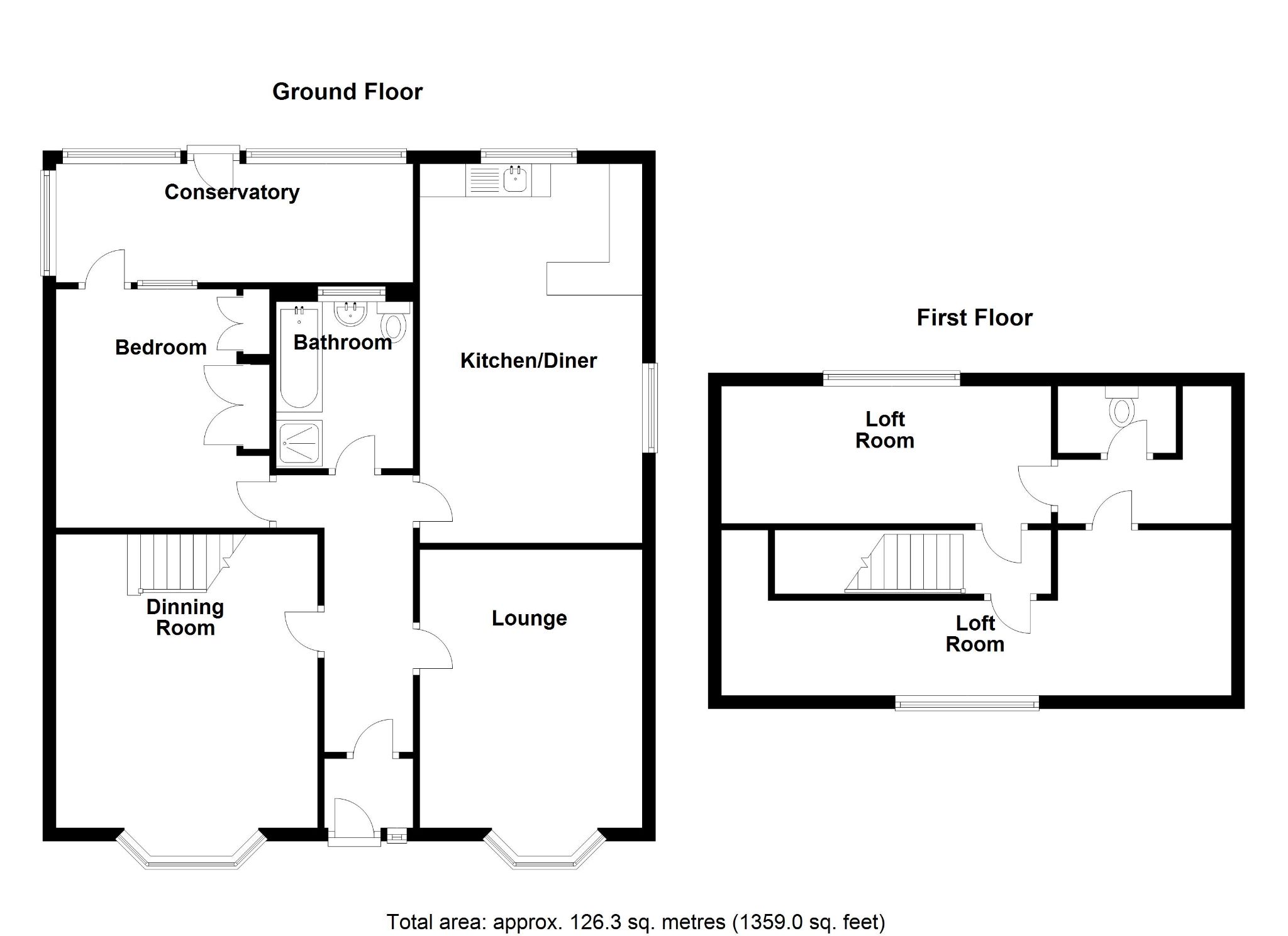 3 bedroom detached bungalow SSTC in Birmingham - Floorplan 1.