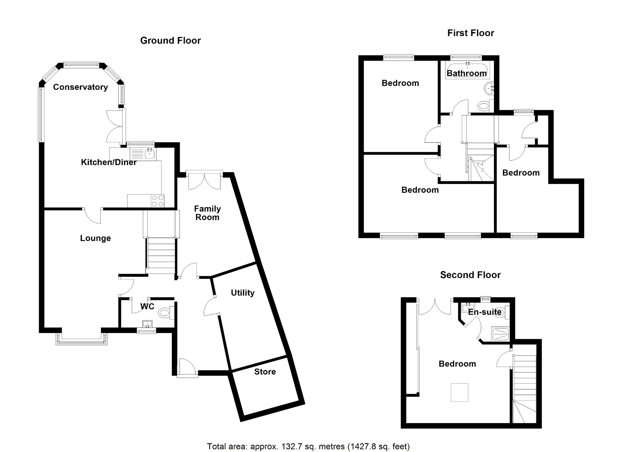 4 bedroom semi-detached house SSTC in Solihull - Floorplan 1.