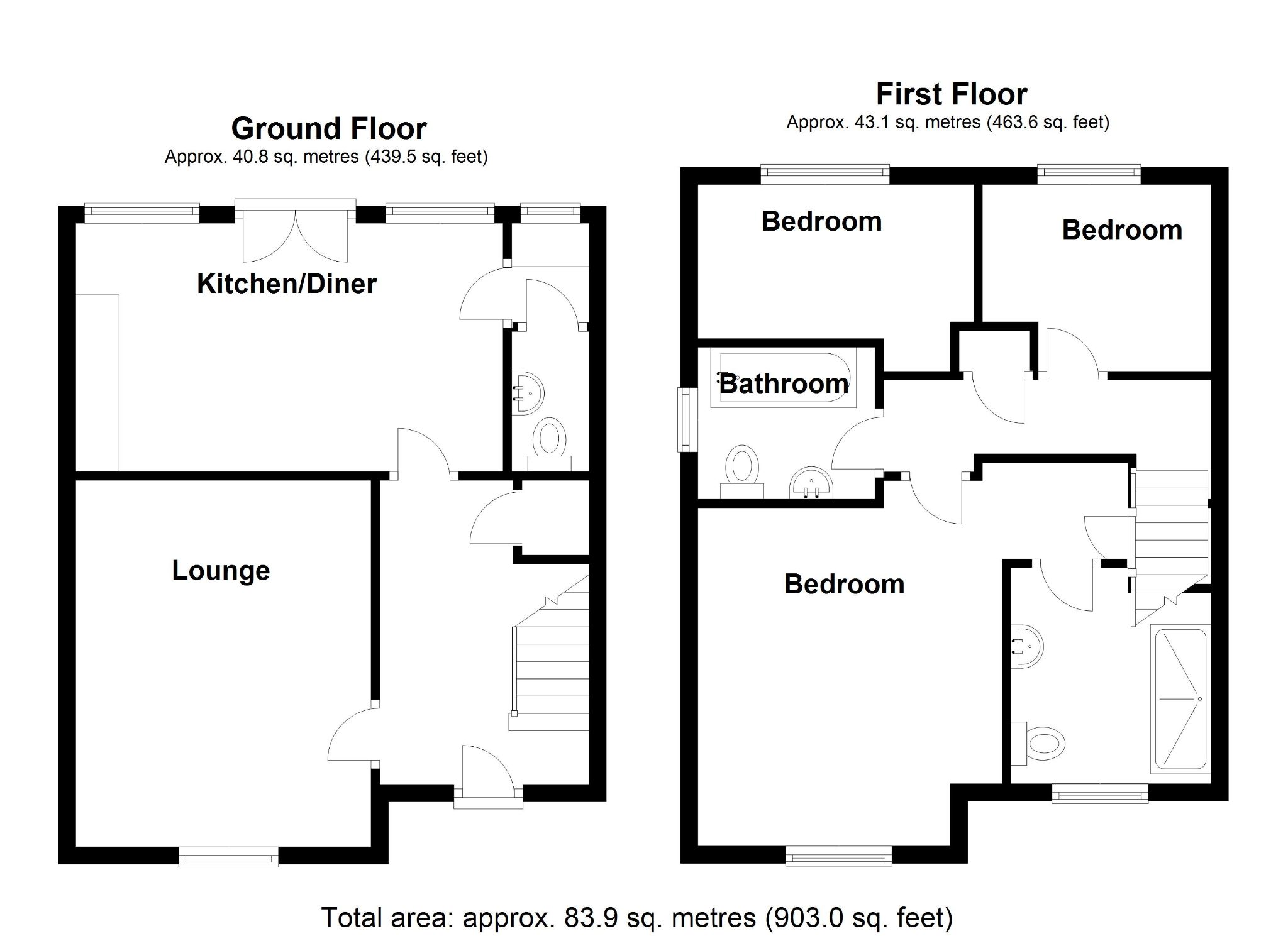 3 bedroom detached house SSTC in Solihull - Floorplan 1.