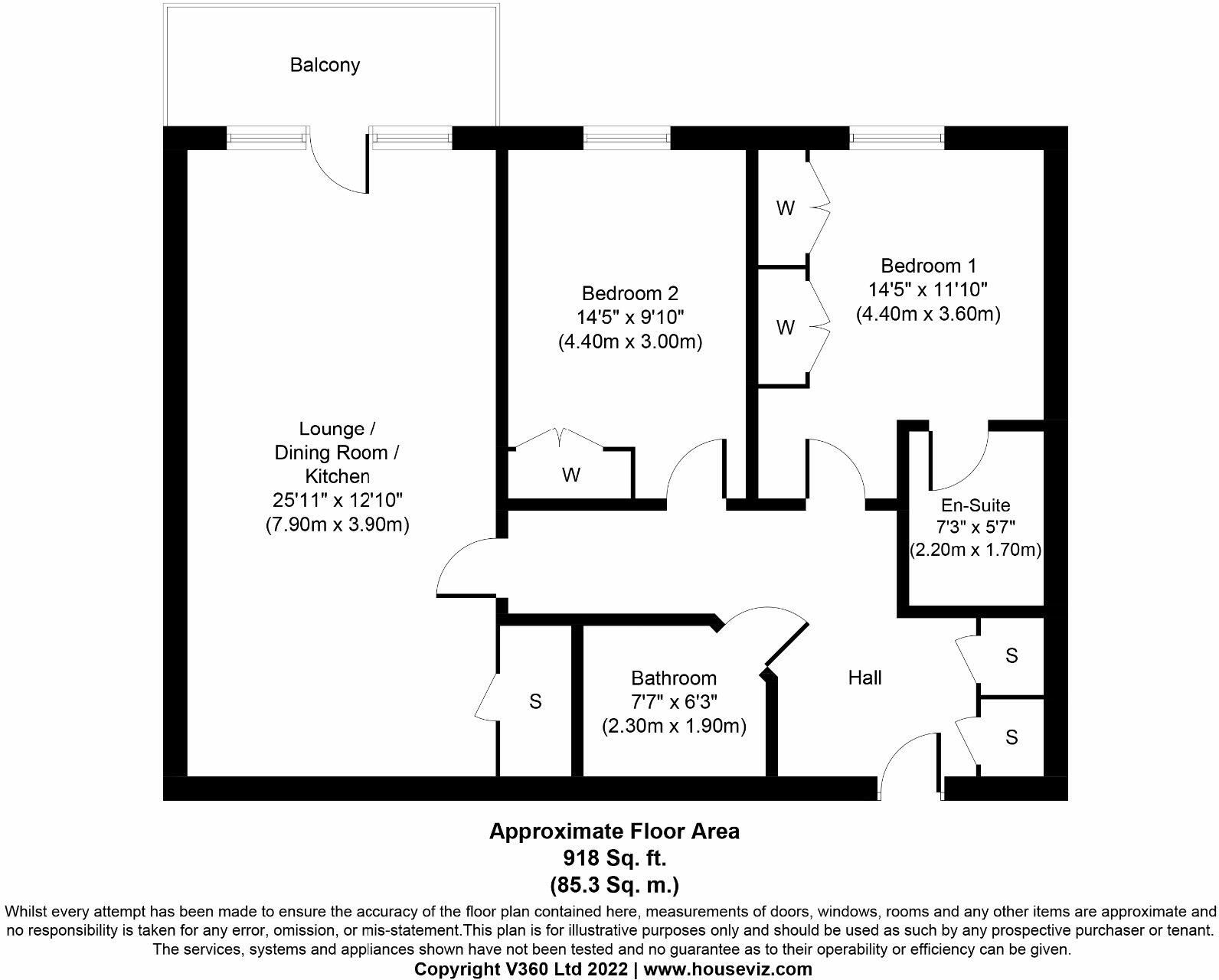 2 bedroom apartment flat/apartment For Sale in Solihull - Floorplan 1.