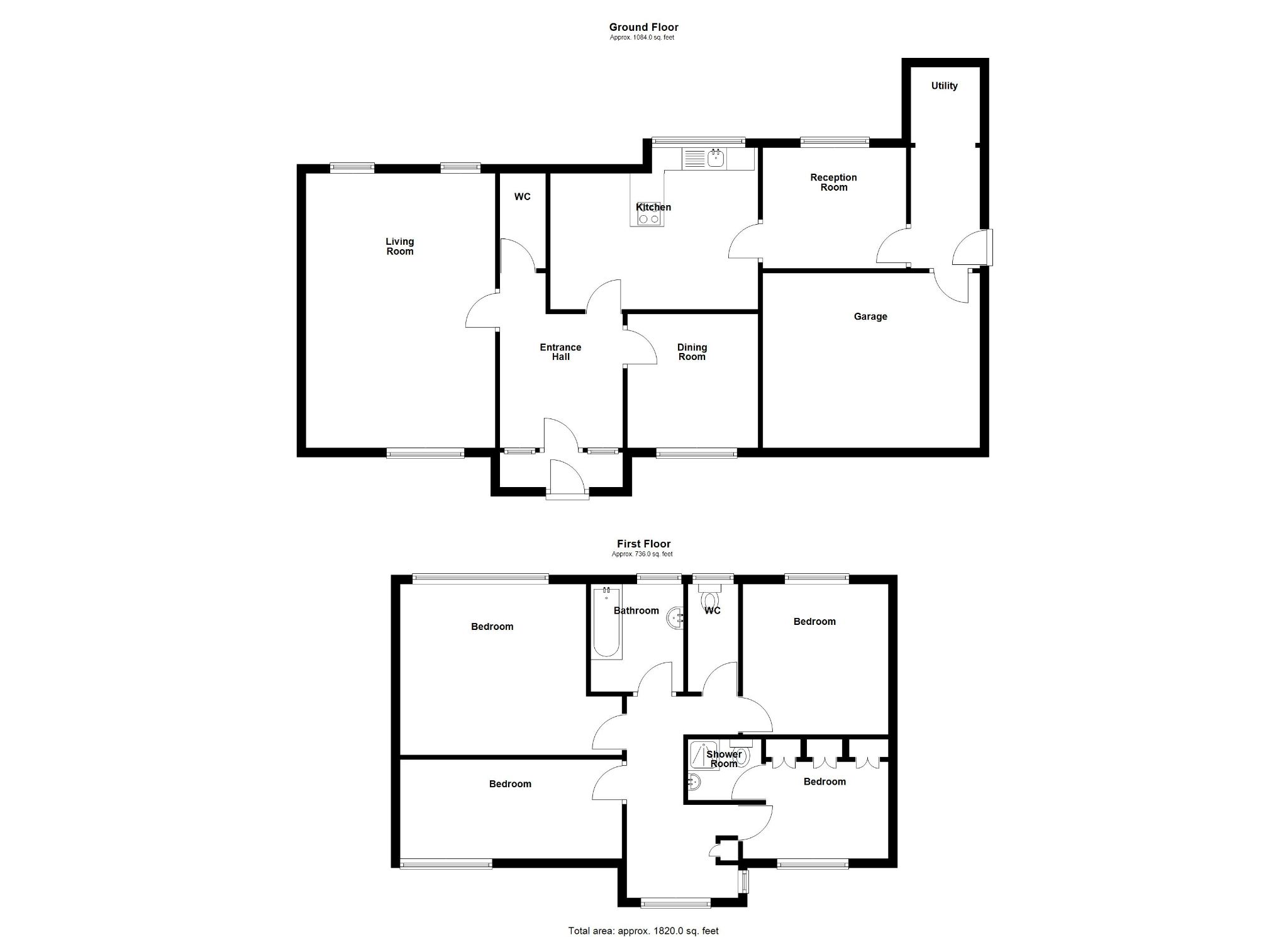 4 bedroom detached house SSTC in Solihull - Floorplan 1.