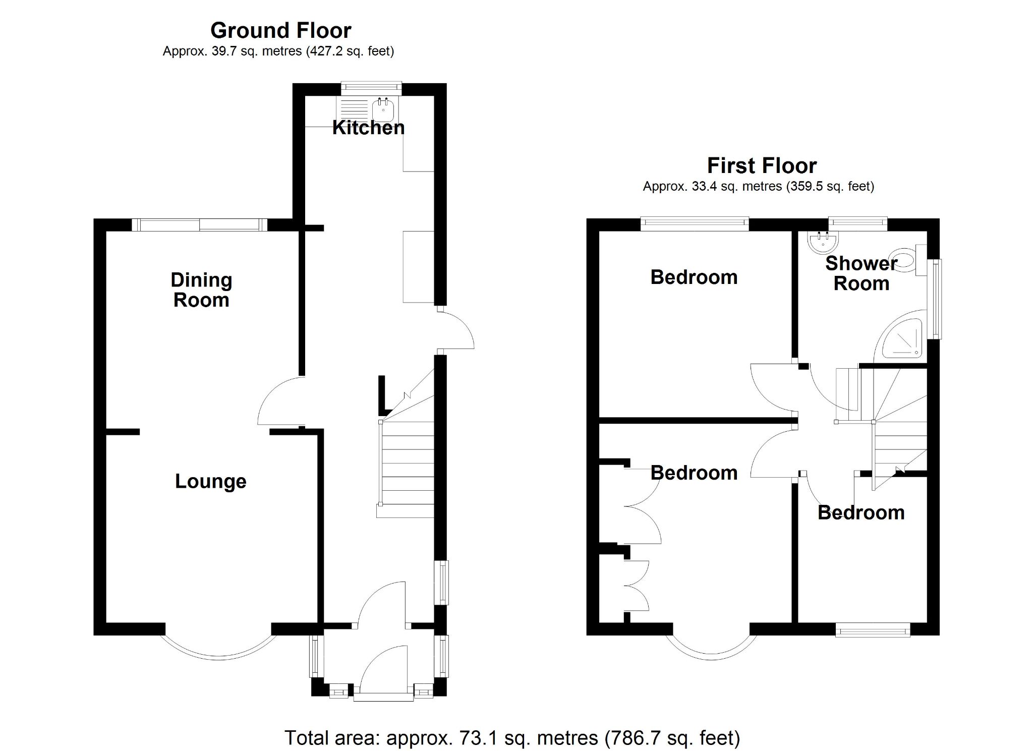 3 bedroom semi-detached house SSTC in Solihull - Floorplan 1.