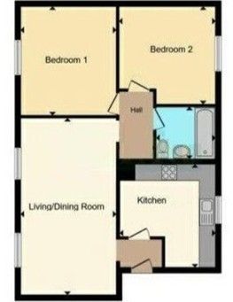 2 bedroom apartment flat/apartment To Let in Solihull - Floorplan 1.