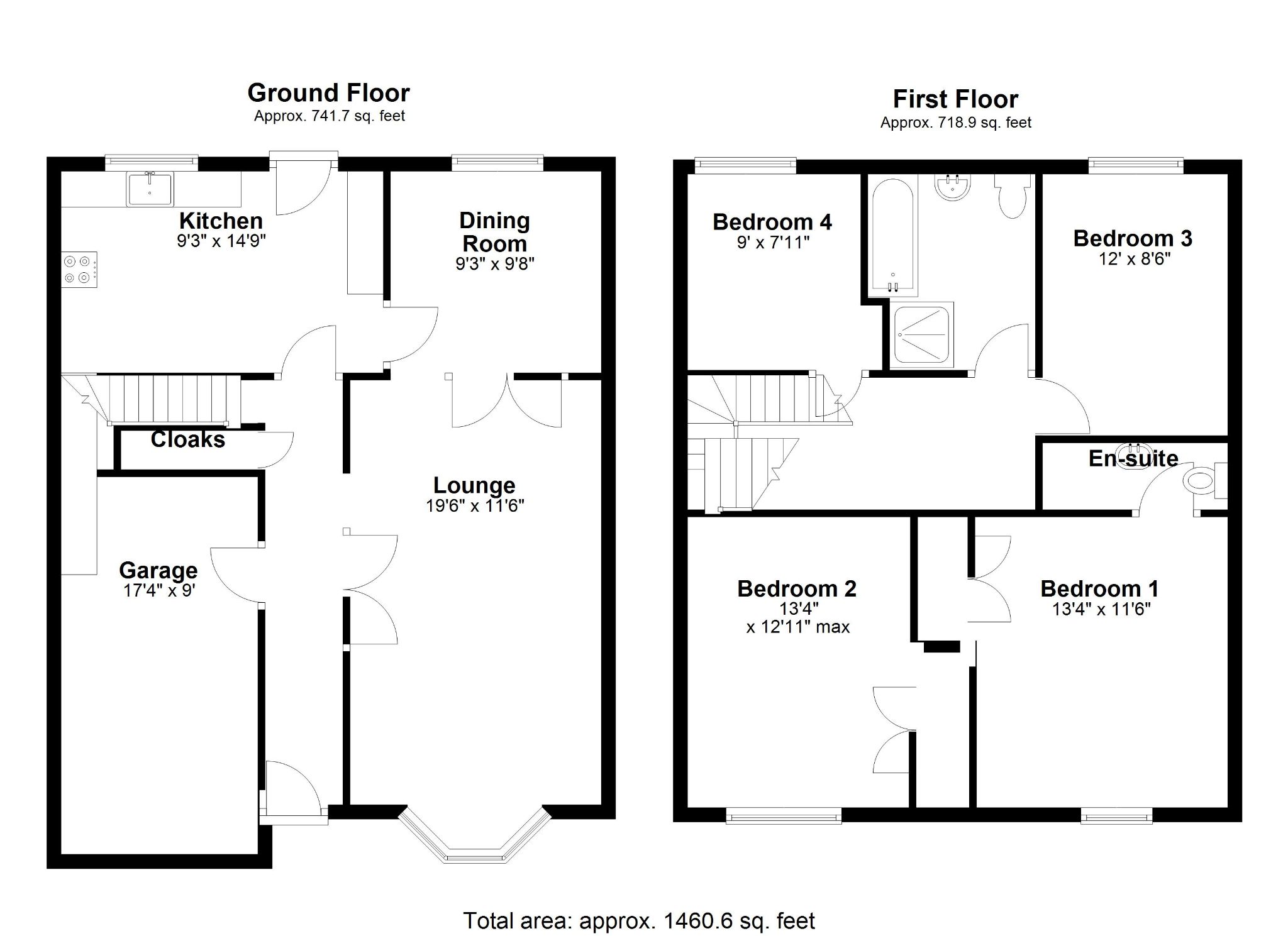 4 bedroom detached house To Let in Solihull - Floorplan 1.