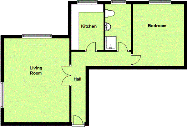 1 bedroom apartment flat/apartment For Sale in Solihull - Floorplan 1.