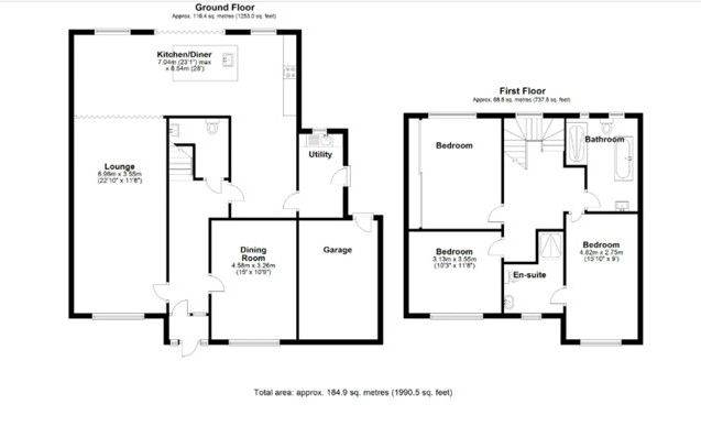 3 bedroom detached house For Sale in Solihull - Floorplan 1.