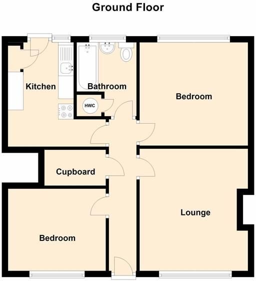2 bedroom apartment flat/apartment For Sale in Solihull - Floorplan 1.