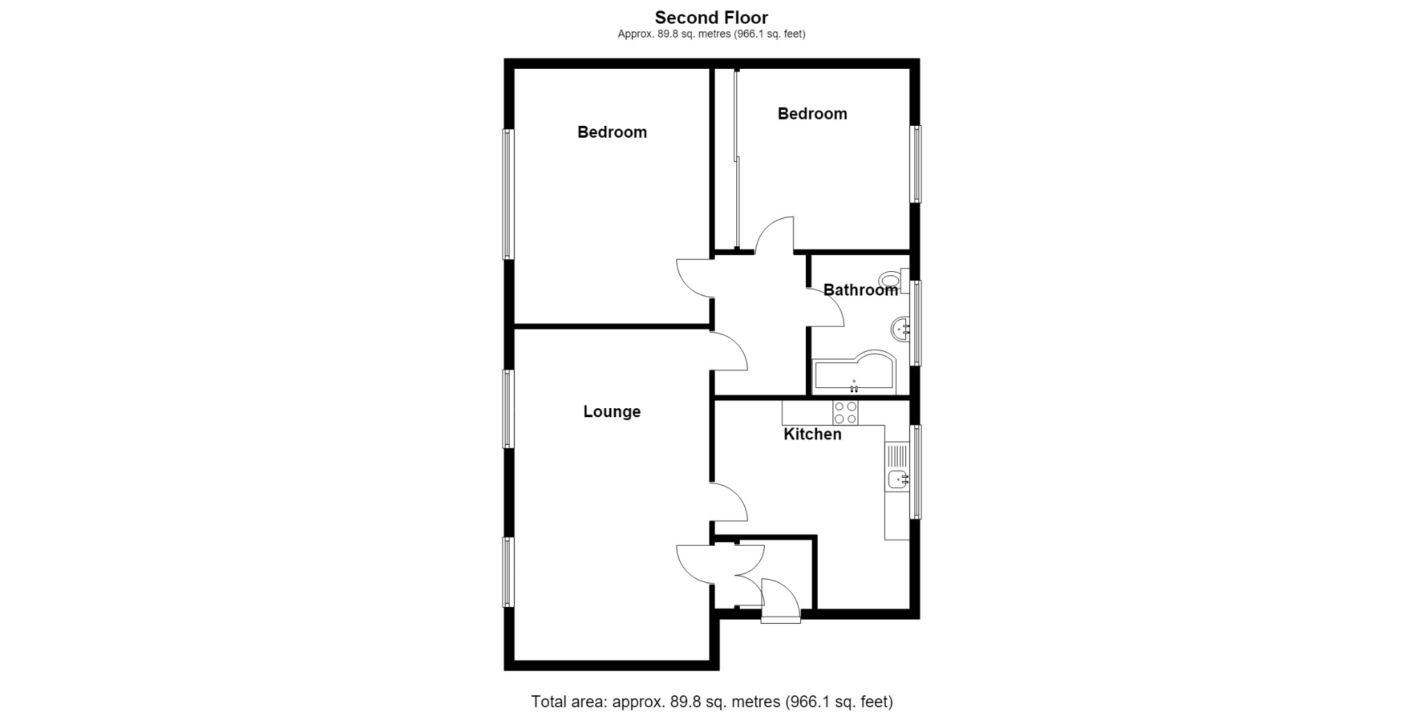 2 bedroom apartment flat/apartment For Sale in Solihull - Floorplan 1.