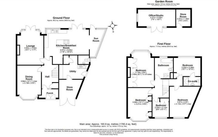 5 bedroom semi-detached house For Sale in Solihull - Floorplan 1.