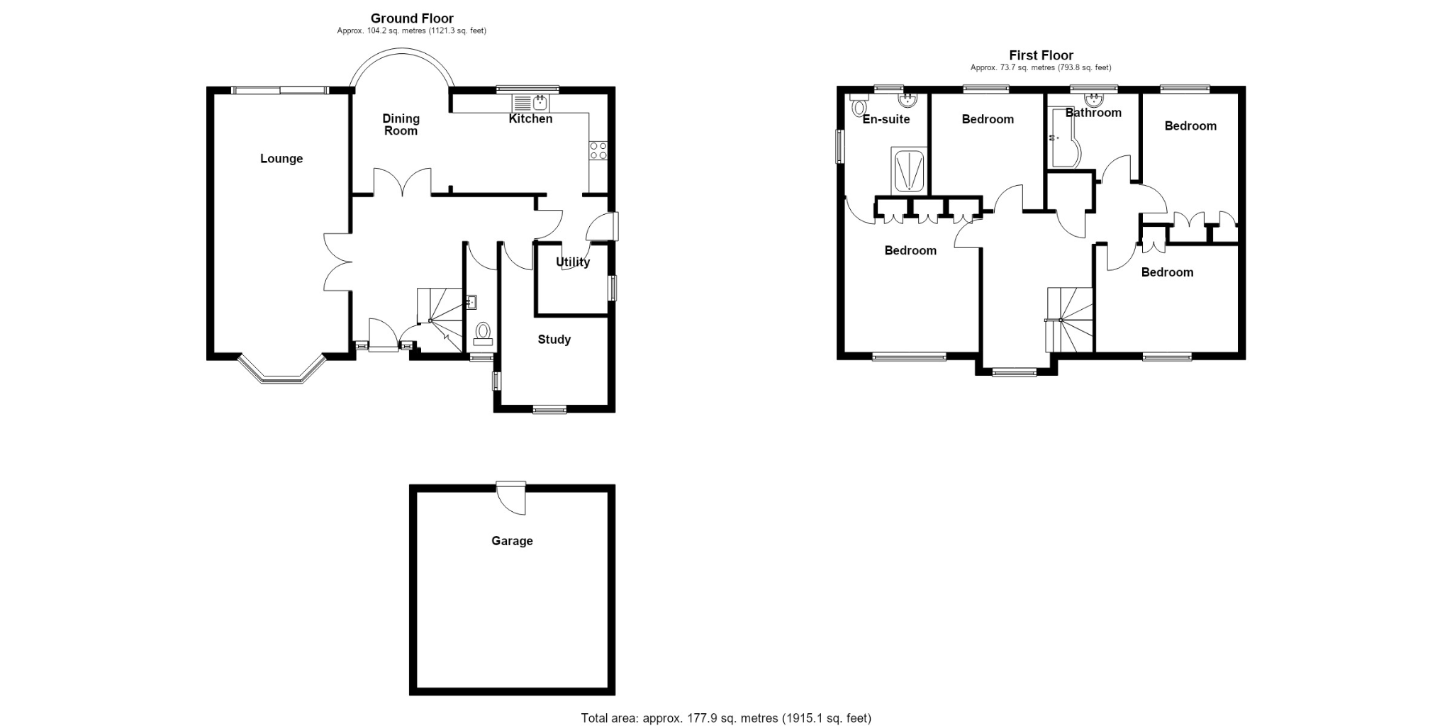 4 bedroom detached house For Sale in Solihull - Floorplan 1.