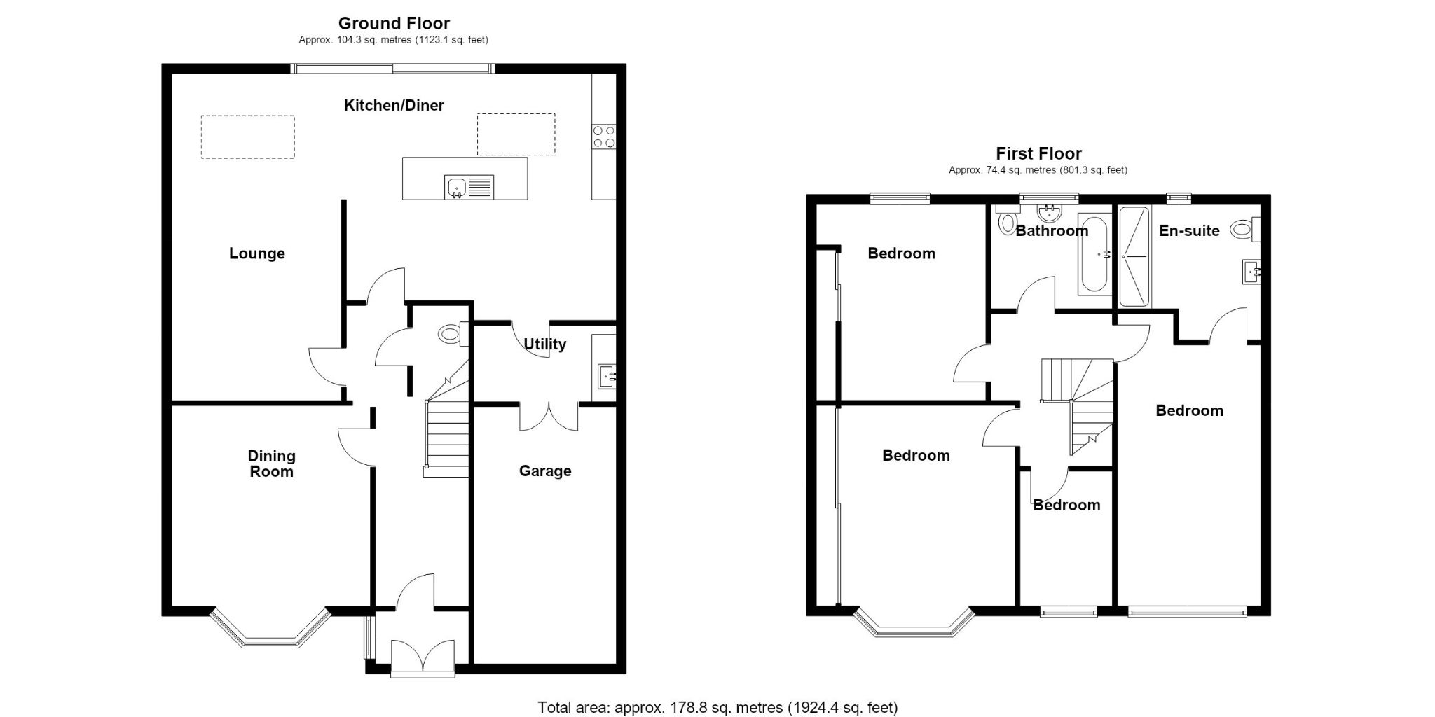 4 bedroom semi-detached house For Sale in Solihull - Floorplan 1.