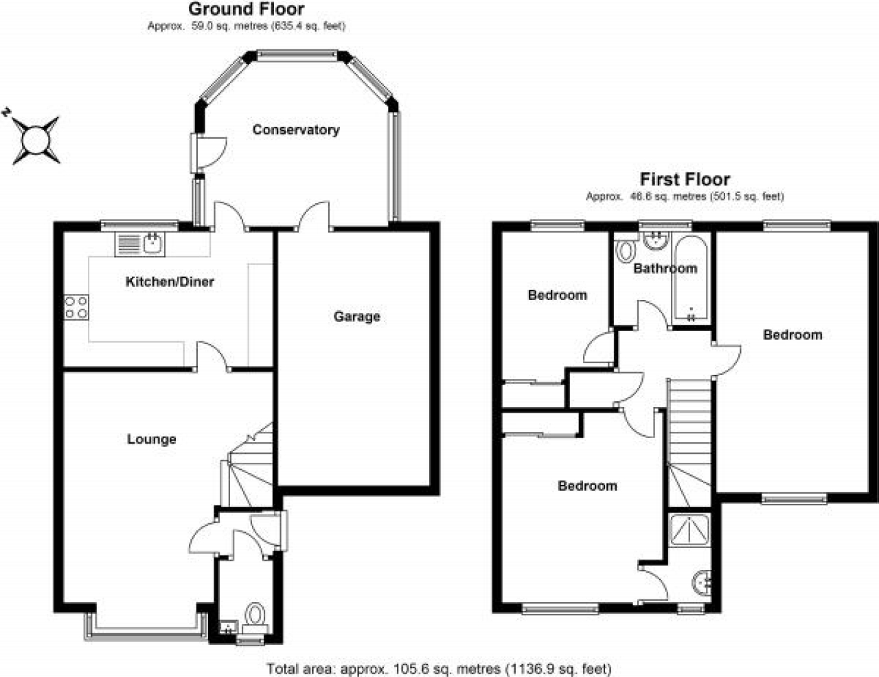 3 bedroom mid terraced house SSTC in Solihull - Floorplan 1.