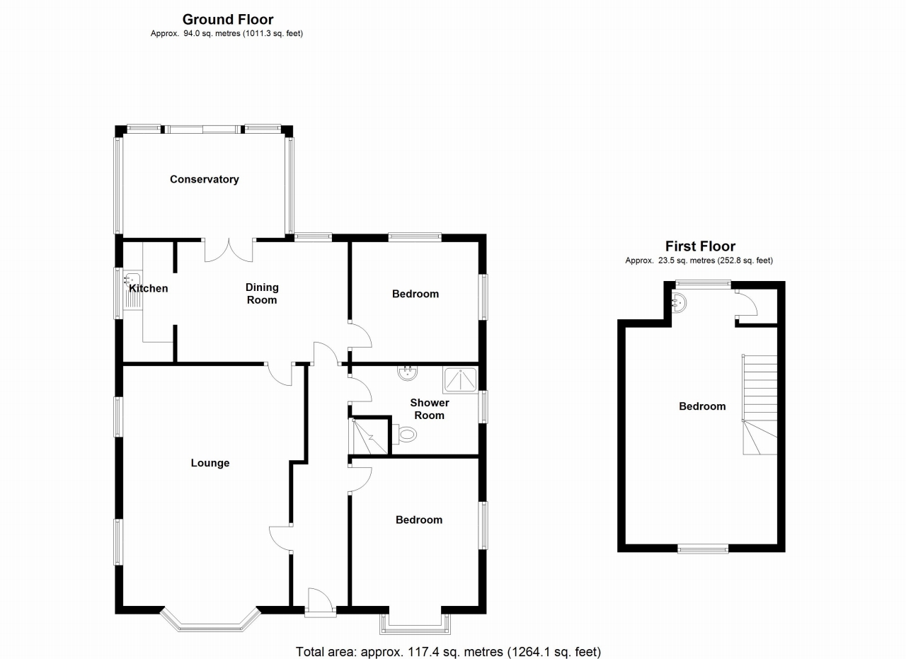 3 bedroom detached bungalow SSTC in Birmingham - floorplan 1.