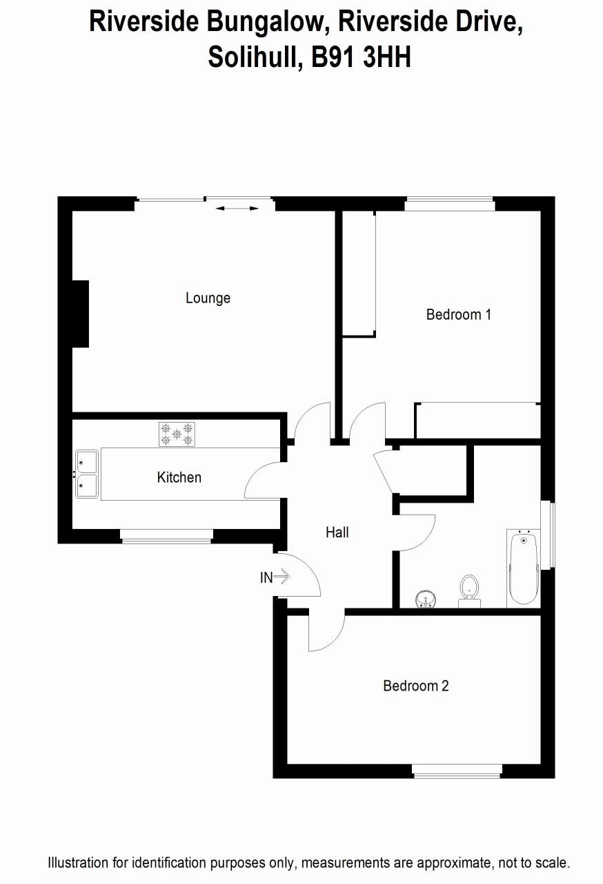 2 bedroom semi detached bungalow SSTC in Solihull - Floorplan 1.