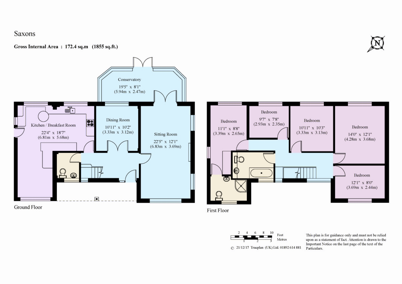 5 bedroom detached house Sold in Sevenoaks - Floorplan 1