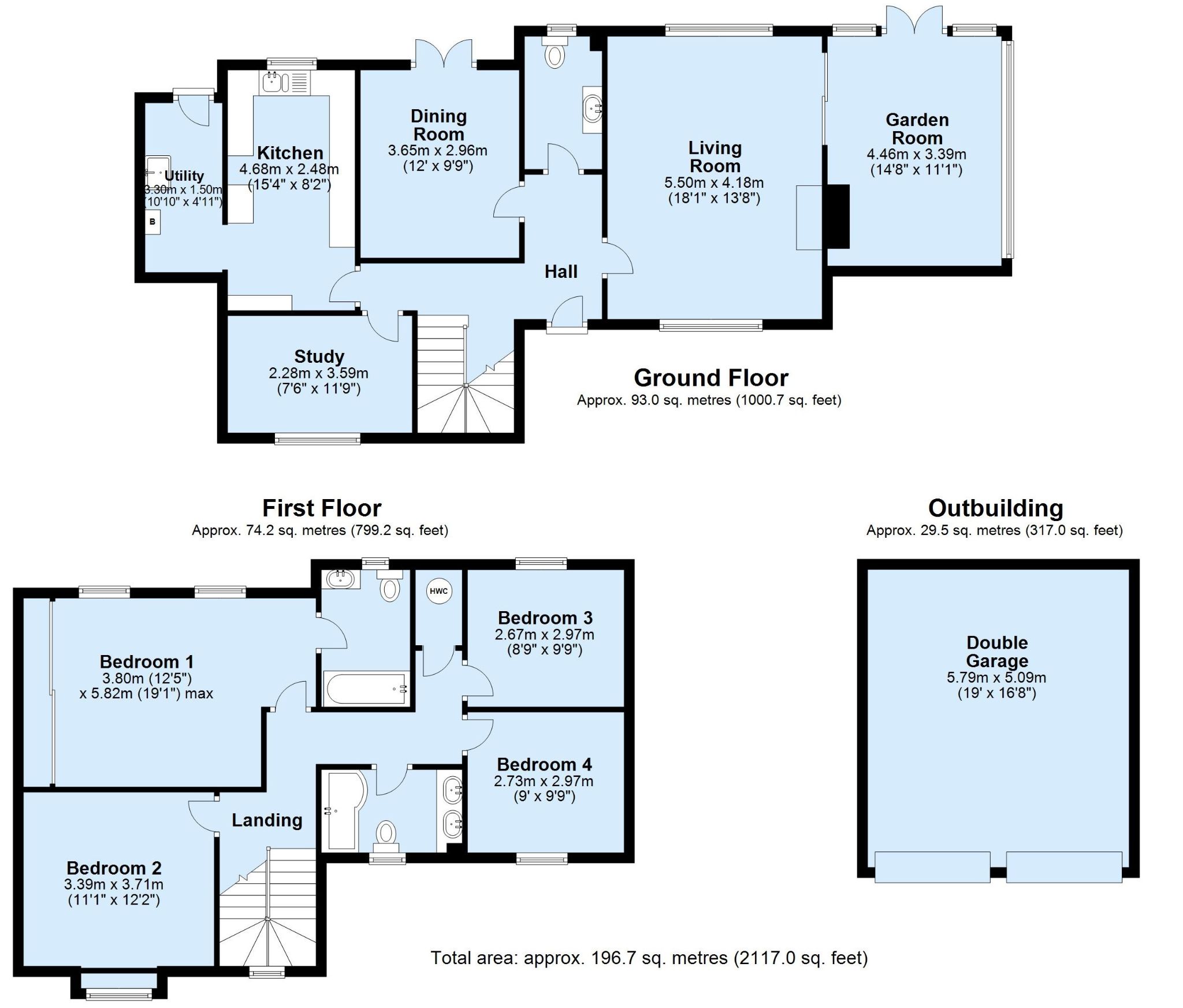 4 bedroom detached house Sold in Sevenoaks - Floorplan 1