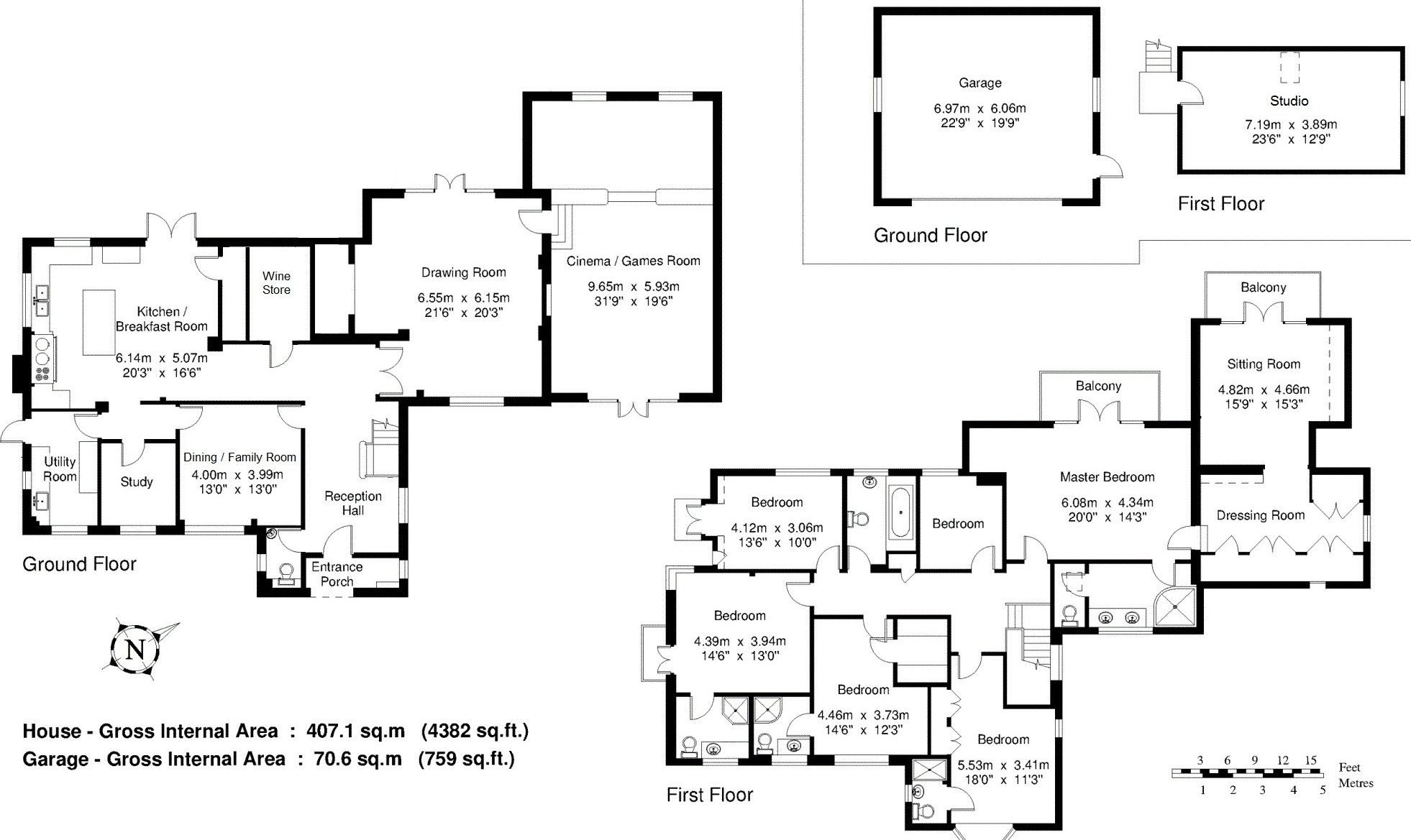 6 bedroom detached house For Sale in Otford Hills - Floorplan 1
