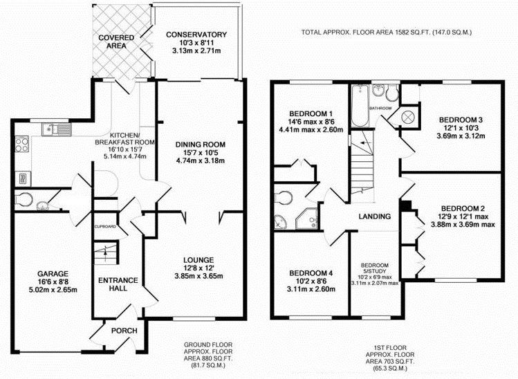 4 bedroom semi-detached house Sold in Sevenoaks - Floorplan 1