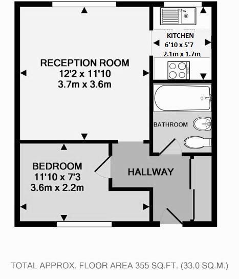 1 bedroom apartment Sold in Sevenoaks - Floorplan 1