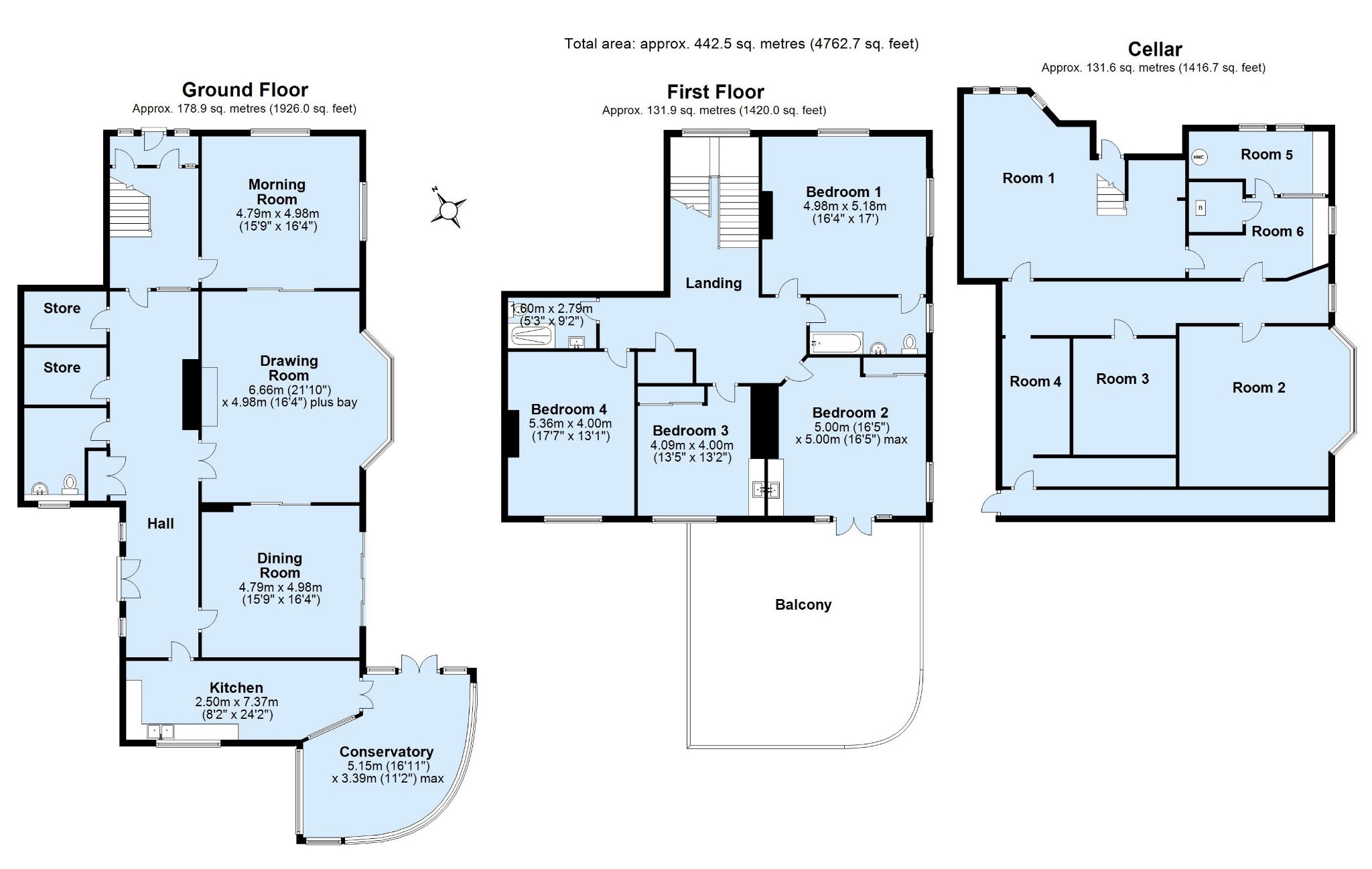 4 bedroom semi-detached house Sold in Otford - Floorplan 1