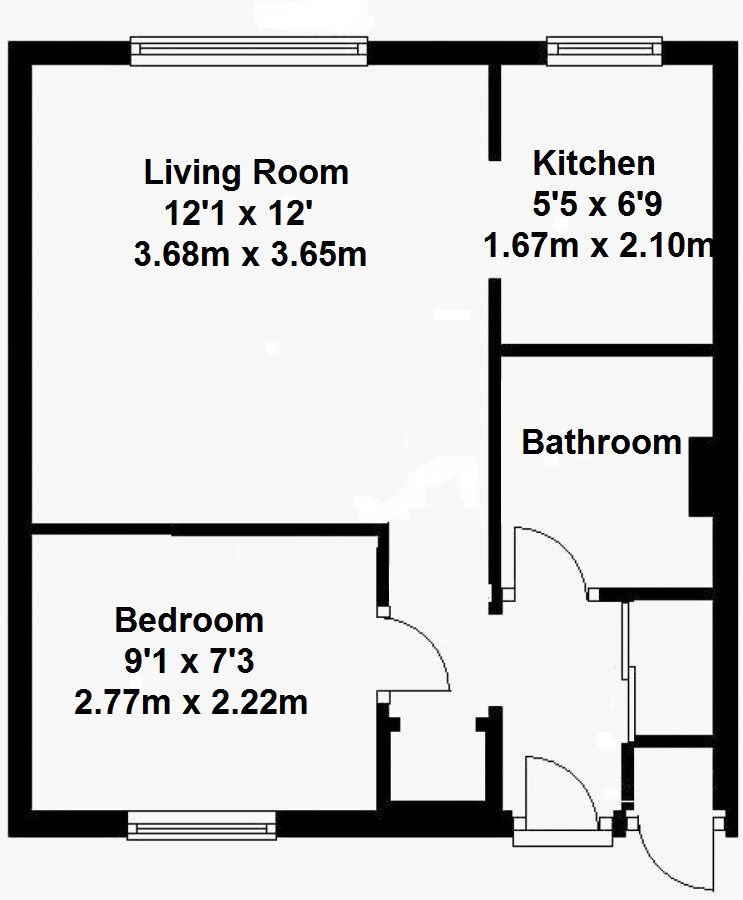1 bedroom apartment Sold in Sevenoaks - Floorplan 1