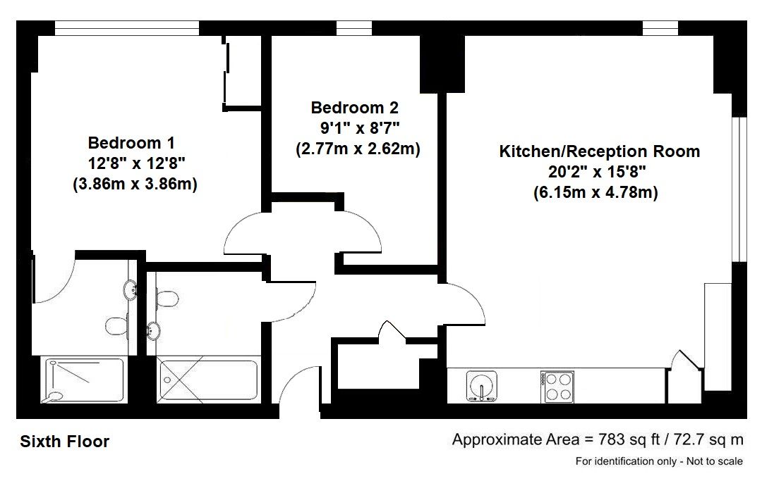 2 bedroom apartment For Sale in Sevenoaks - Floorplan 1