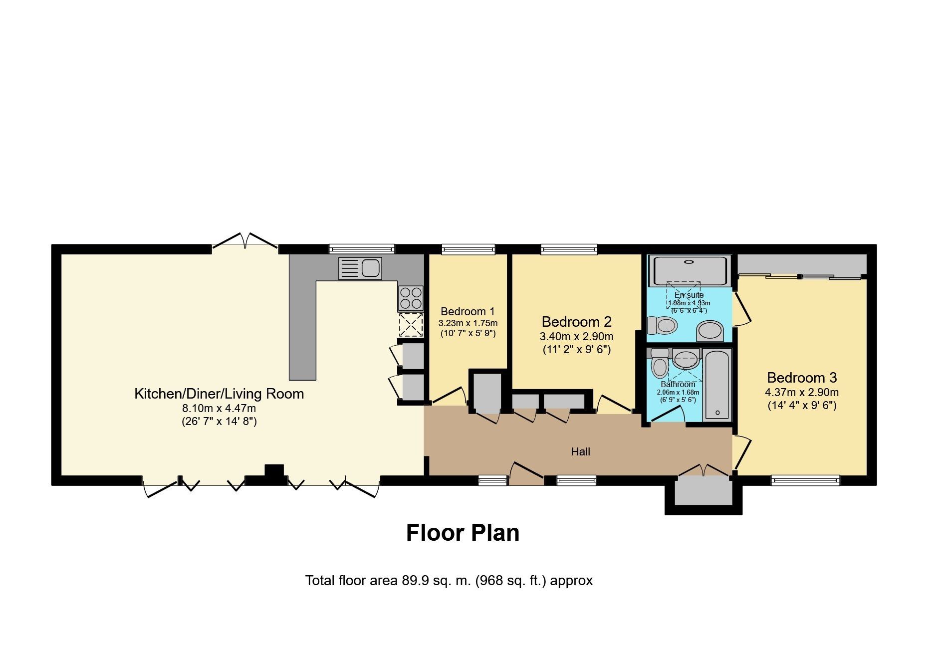 3 bedroom detached house Sold in Sevenoaks - Floorplan 1