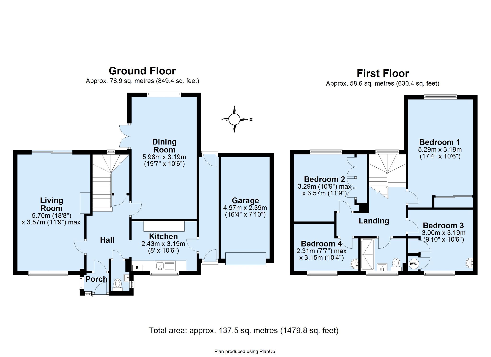 4 bedroom detached house Sold in Sevenoaks - Floorplan 1