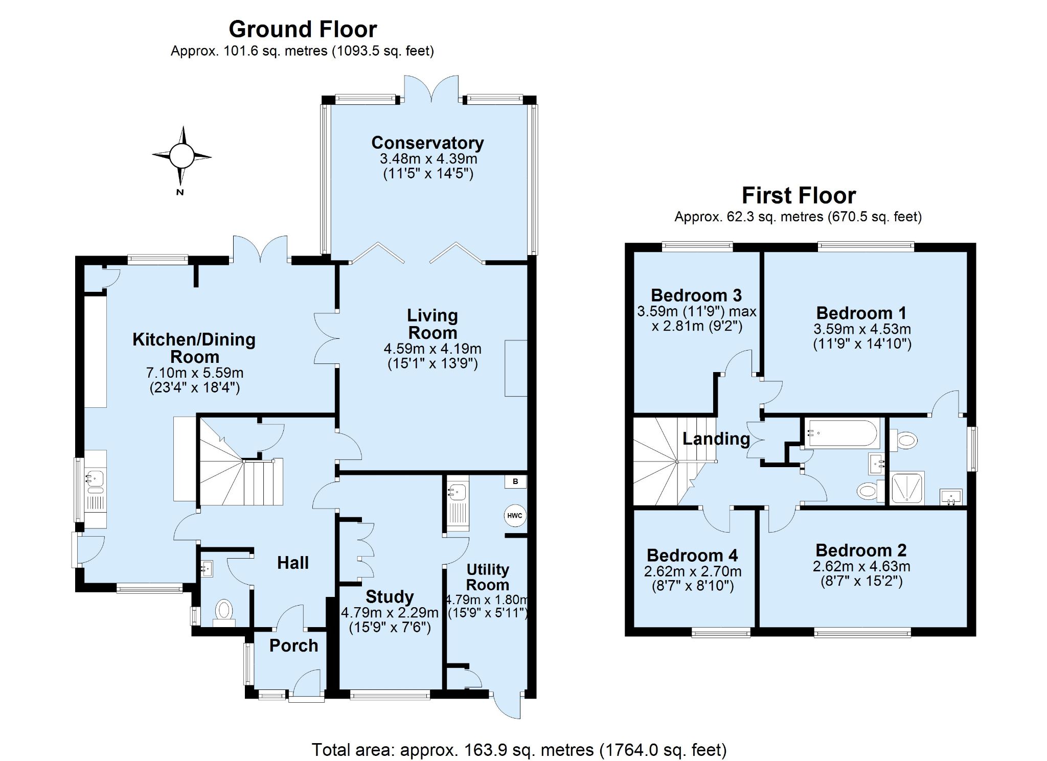 4 bedroom detached house Sold in Sevenoaks - Floorplan 1
