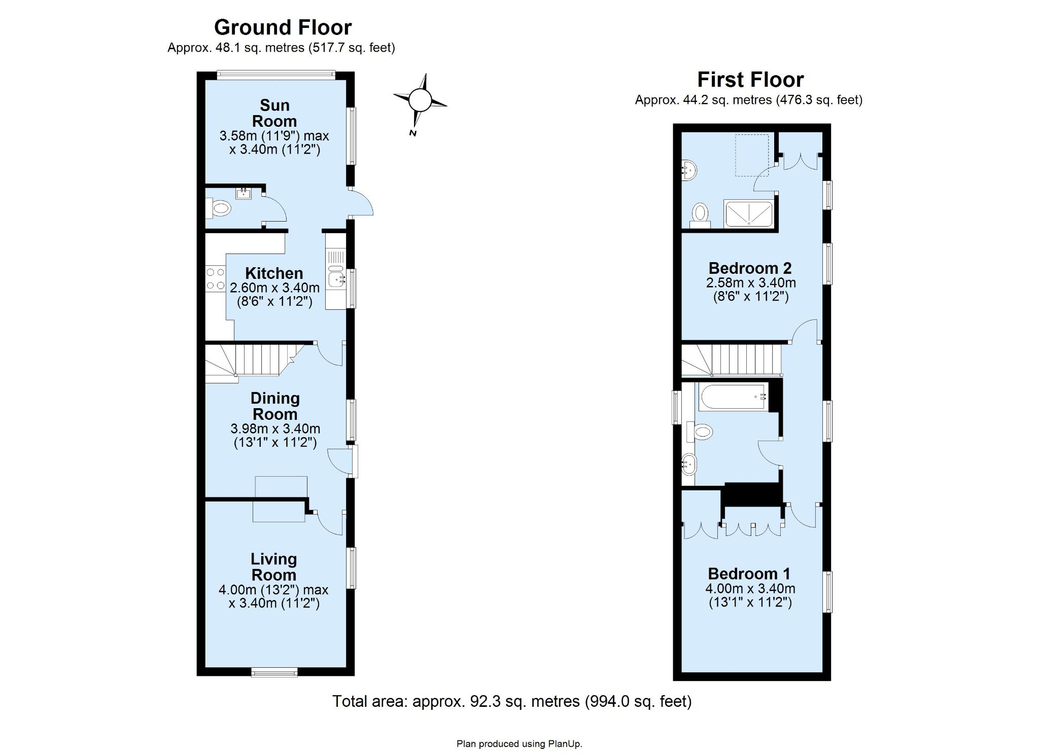 2 bedroom detached house Sold in Sevenoaks - Floorplan 1