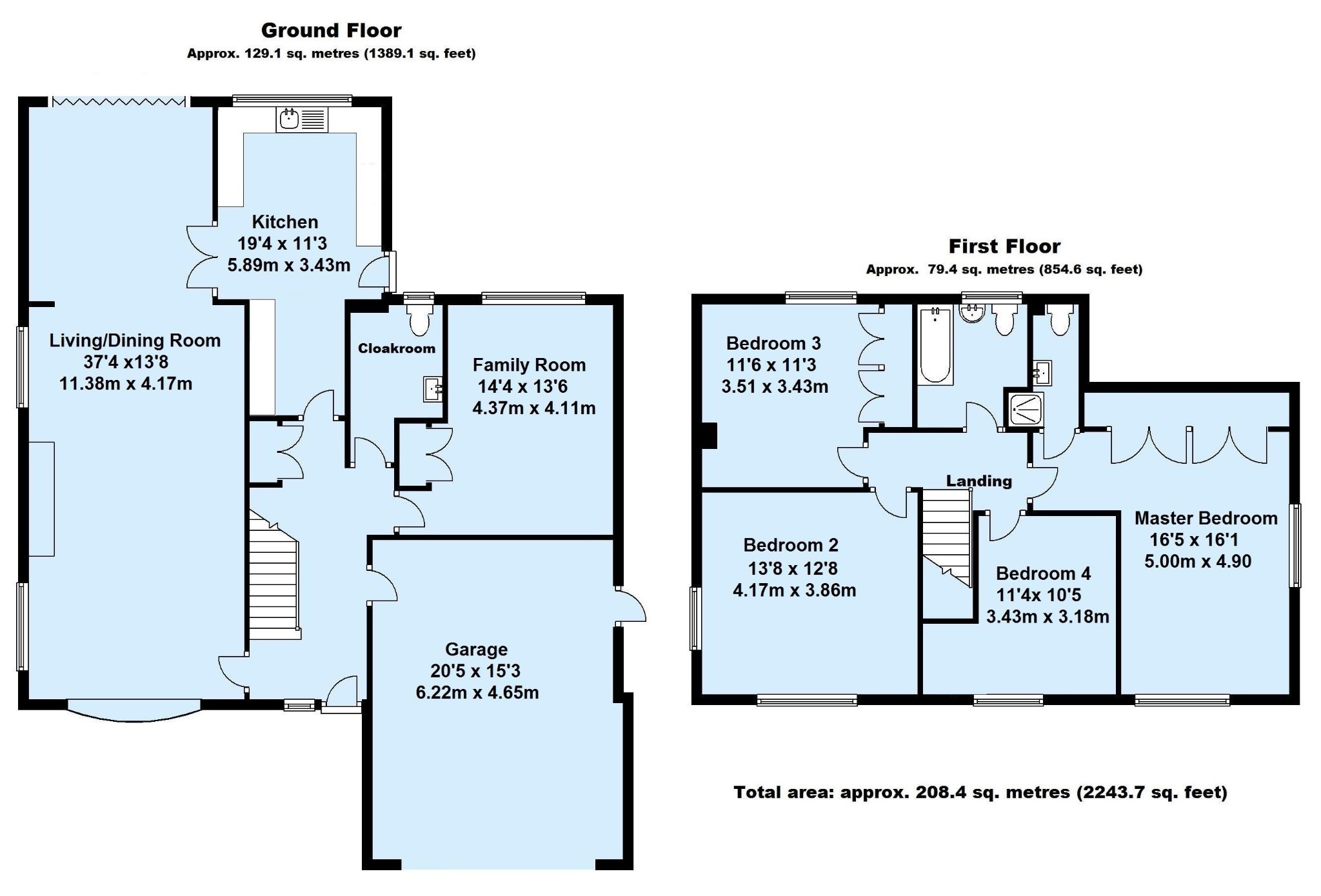 4 bedroom detached house Sold in Sevenoaks - Floorplan 1