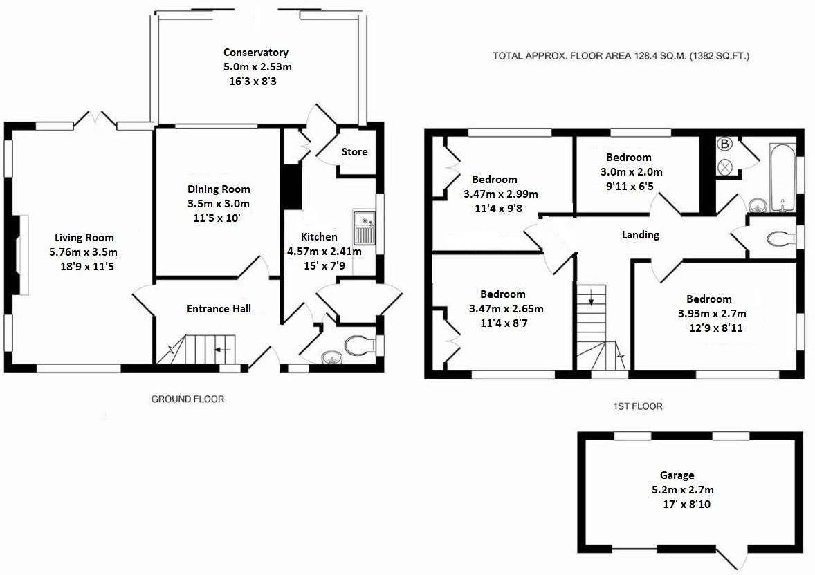 4 bedroom detached house Sold in Sevenoaks - Floorplan 1