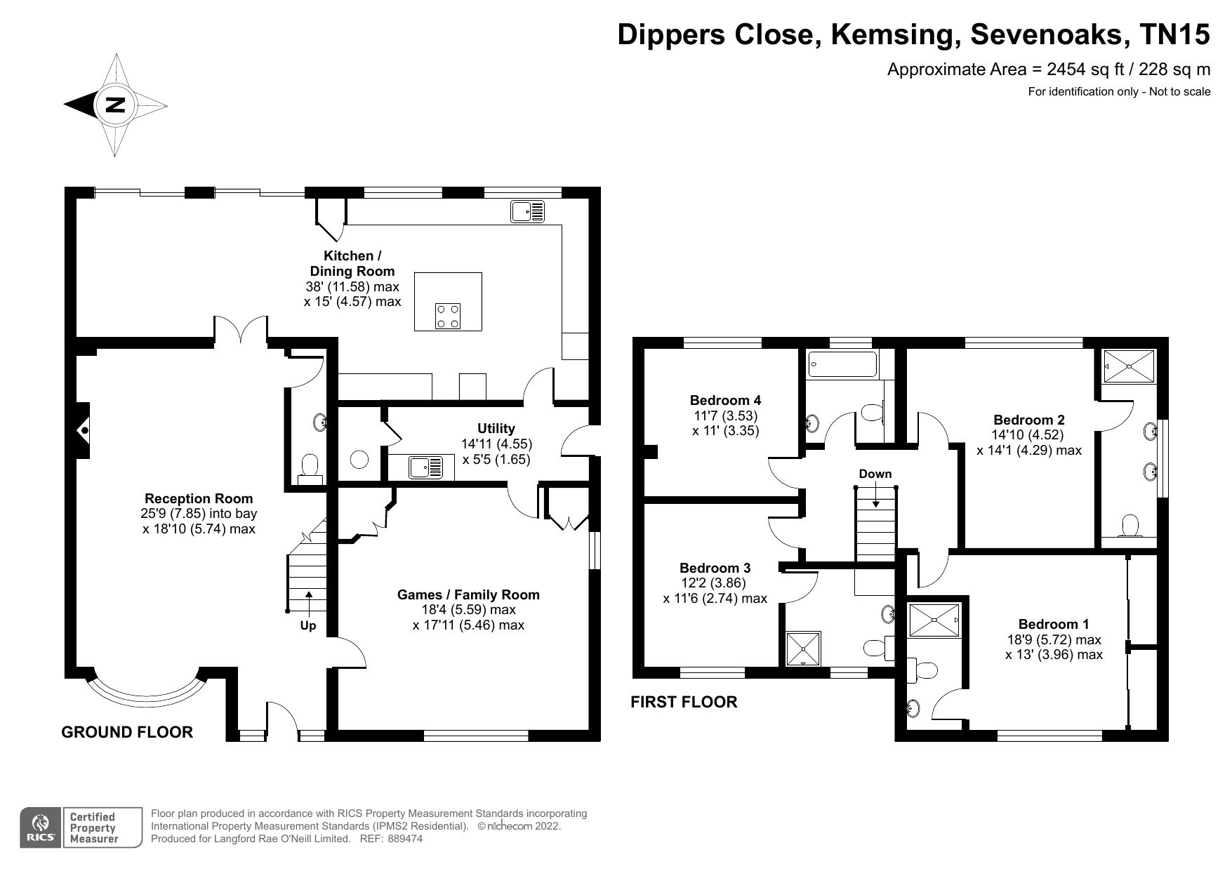 4 bedroom semi-detached house For Sale in Sevenoaks - Floorplan 1