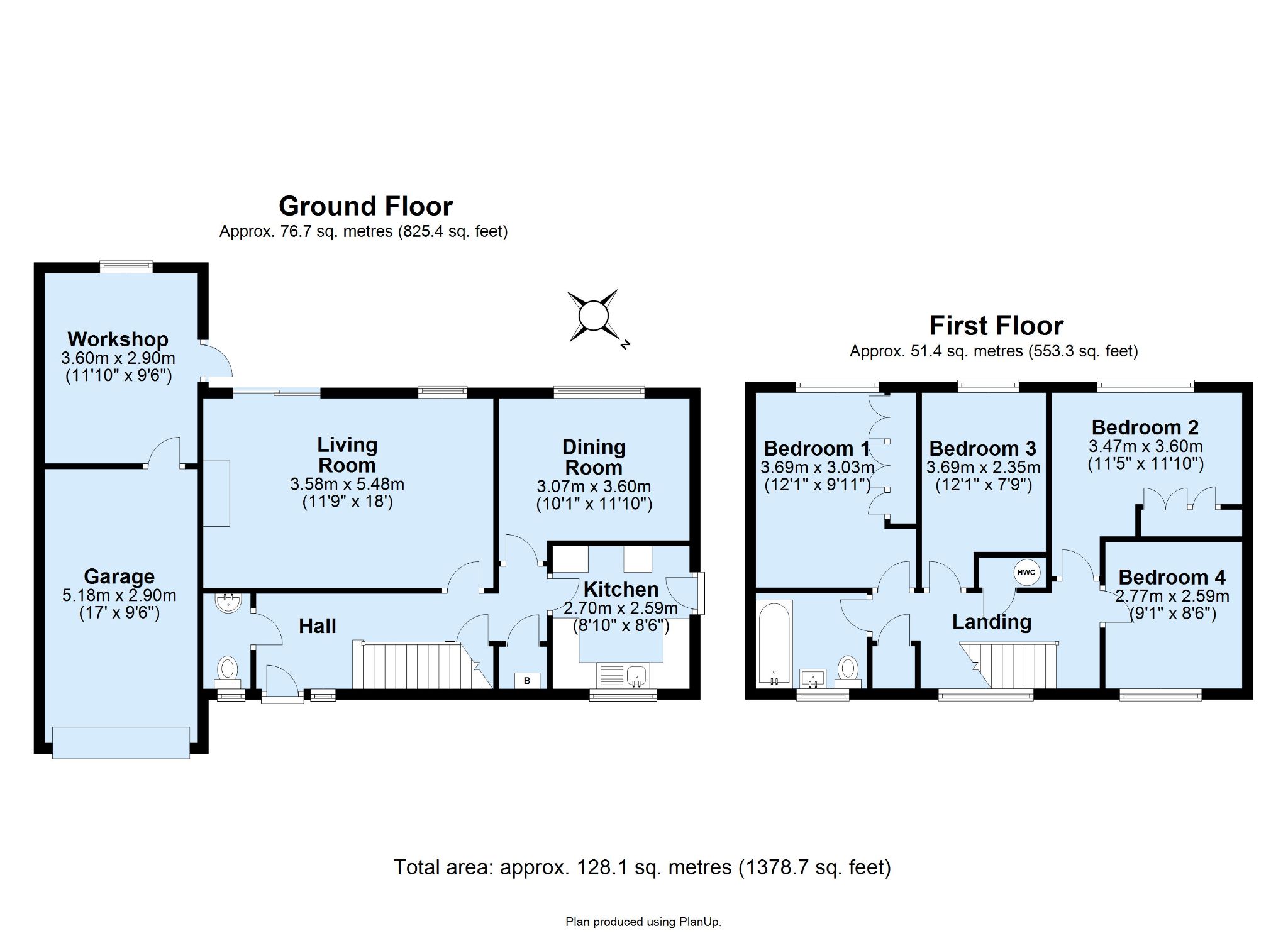 4 bedroom detached house Sold in Tonbridge - Floorplan 1
