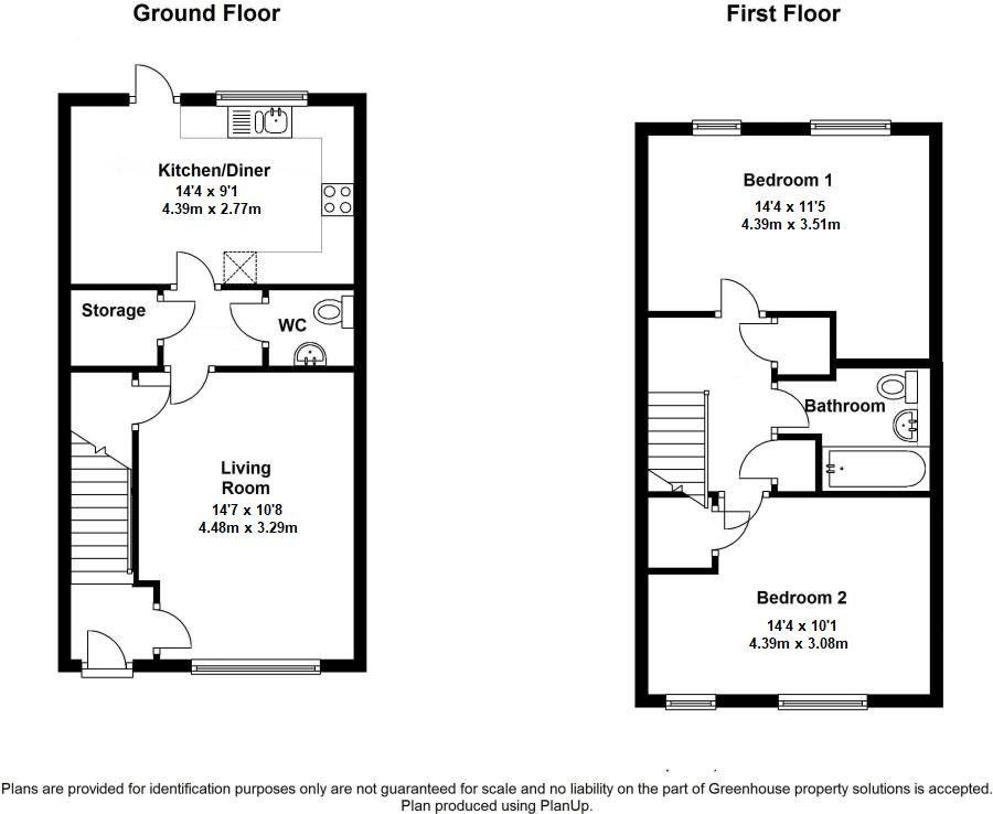 2 bedroom end terraced house Sold in Sevenoaks - Floorplan 1