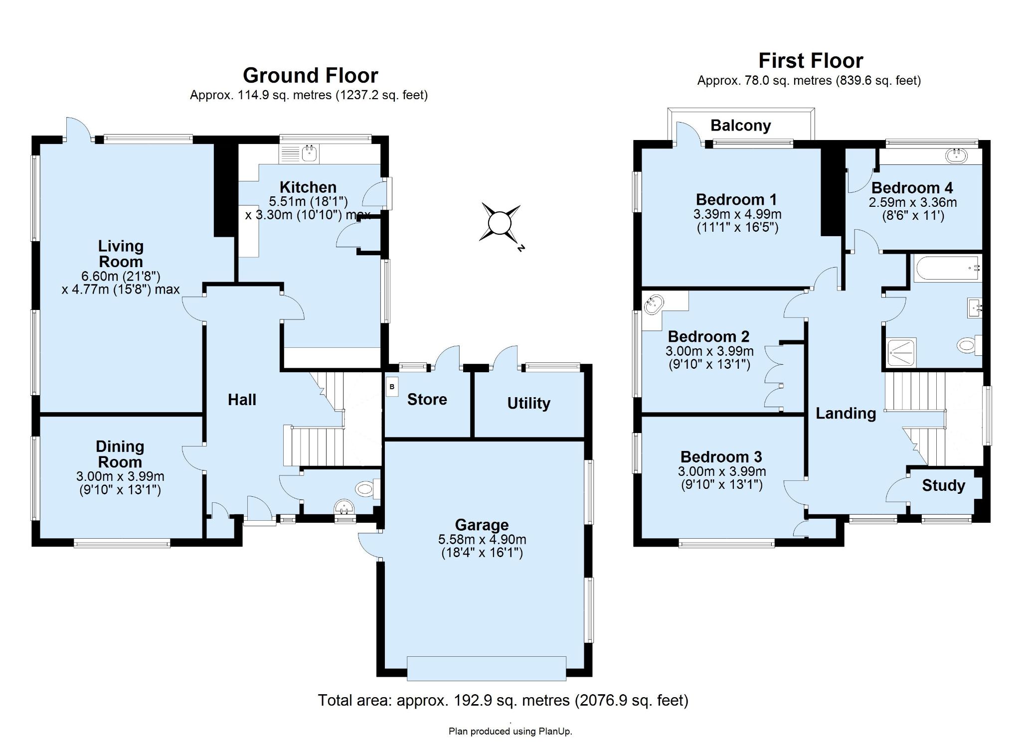 4 bedroom detached house Sold in Sevenoaks - Floorplan 1