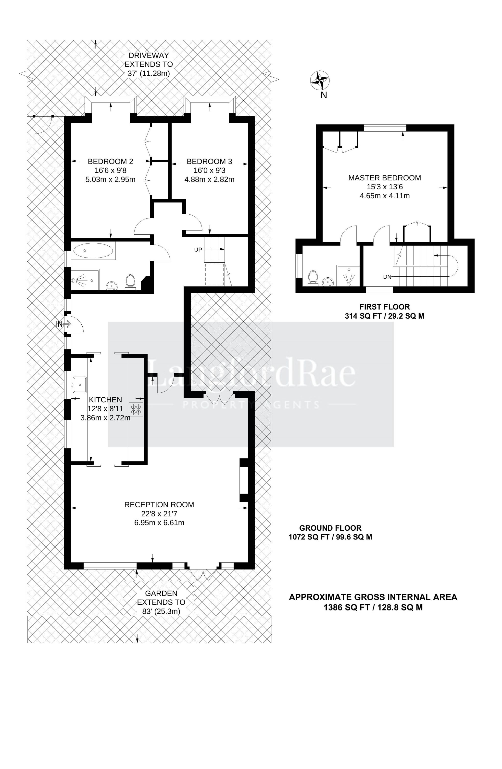 3 bedroom detached bungalow Sold in Sevenoaks - Floorplan 1