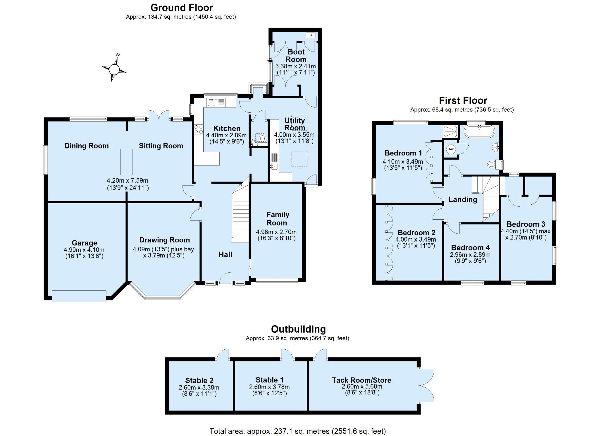 4 bedroom detached house Sold in Sevenoaks - Floorplan 1
