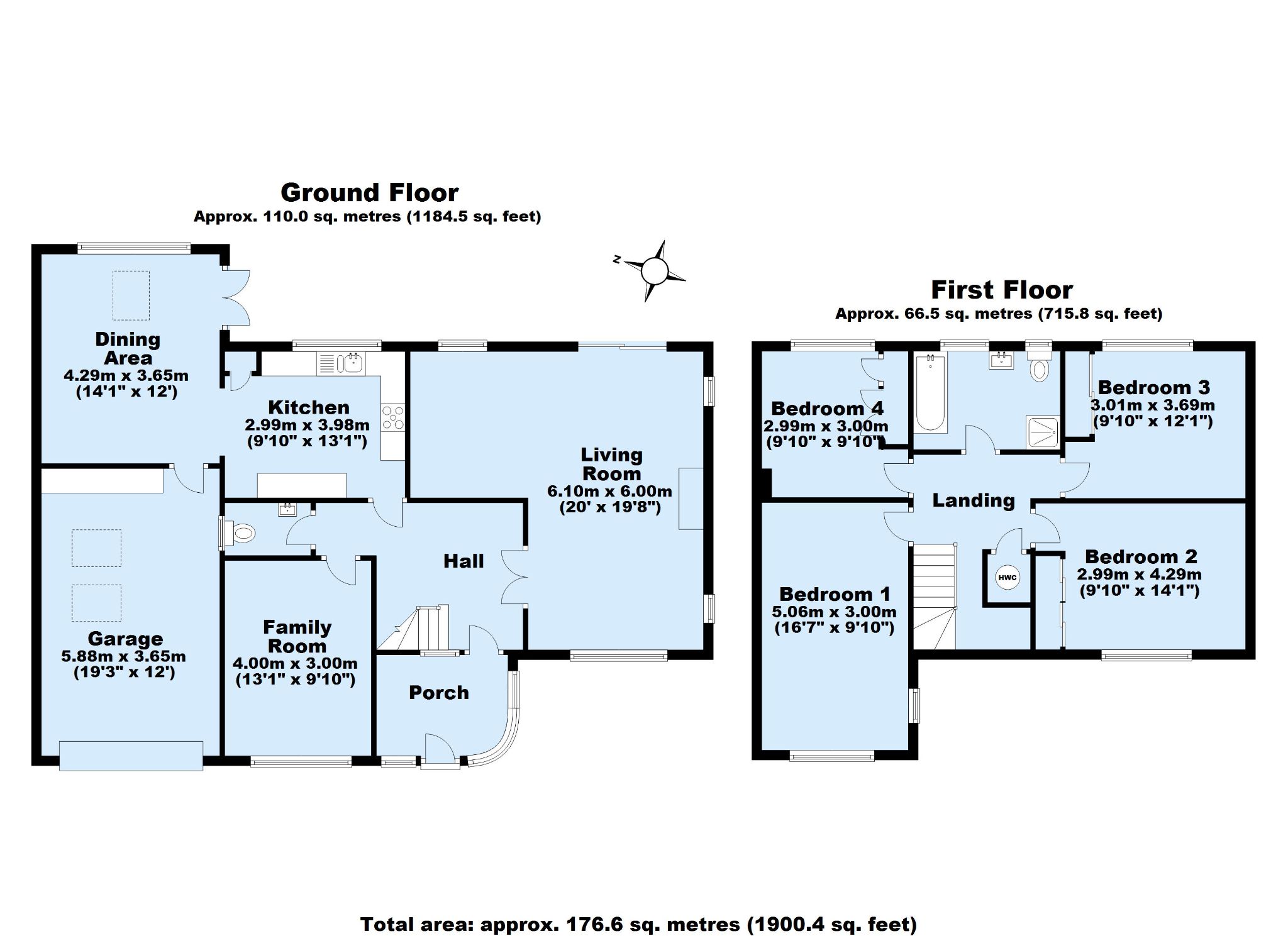 4 bedroom detached house Sold in Sevenoaks - Floorplan 1