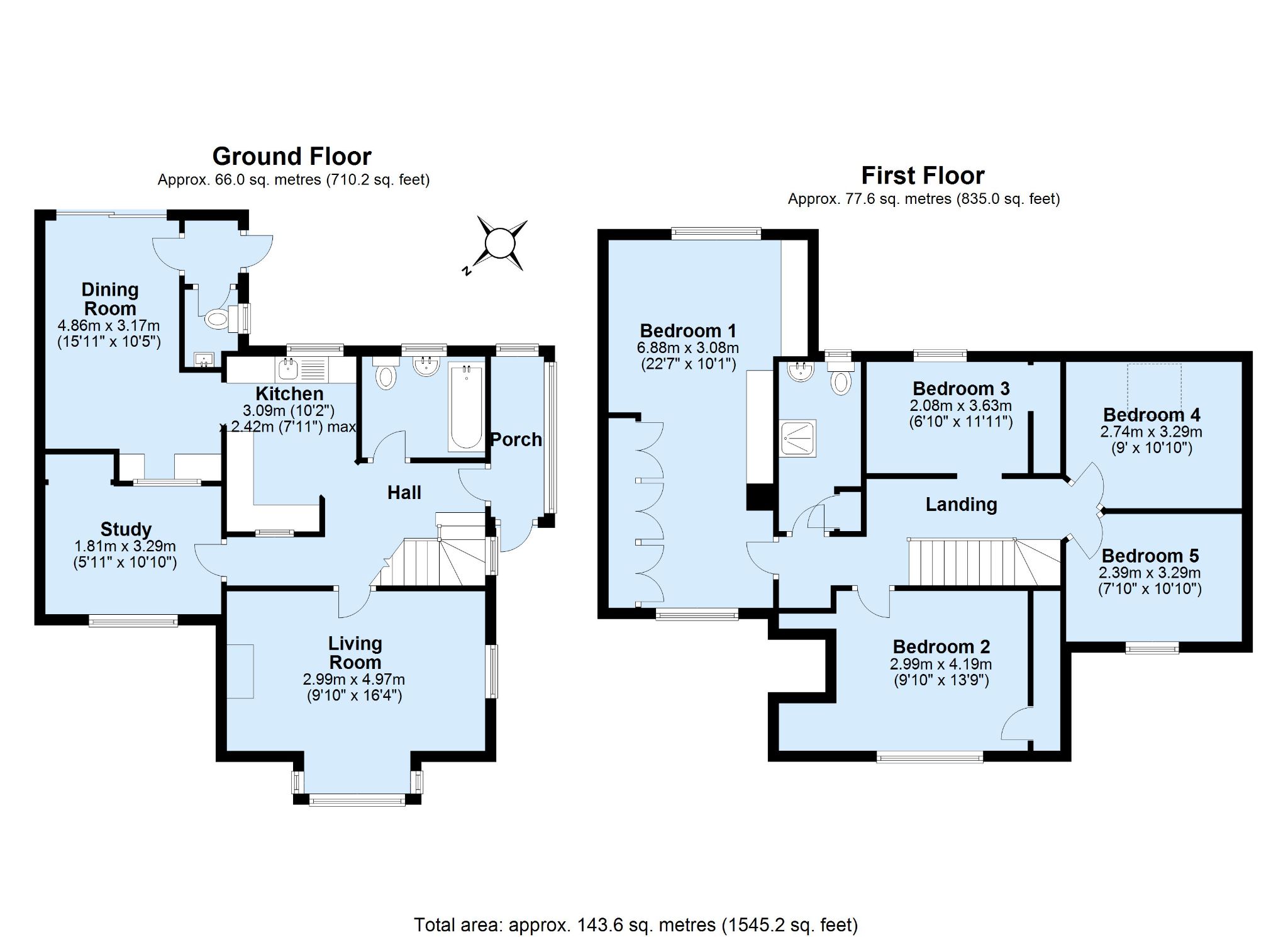 5 bedroom detached house Sold in Sevenoaks - Floorplan 1